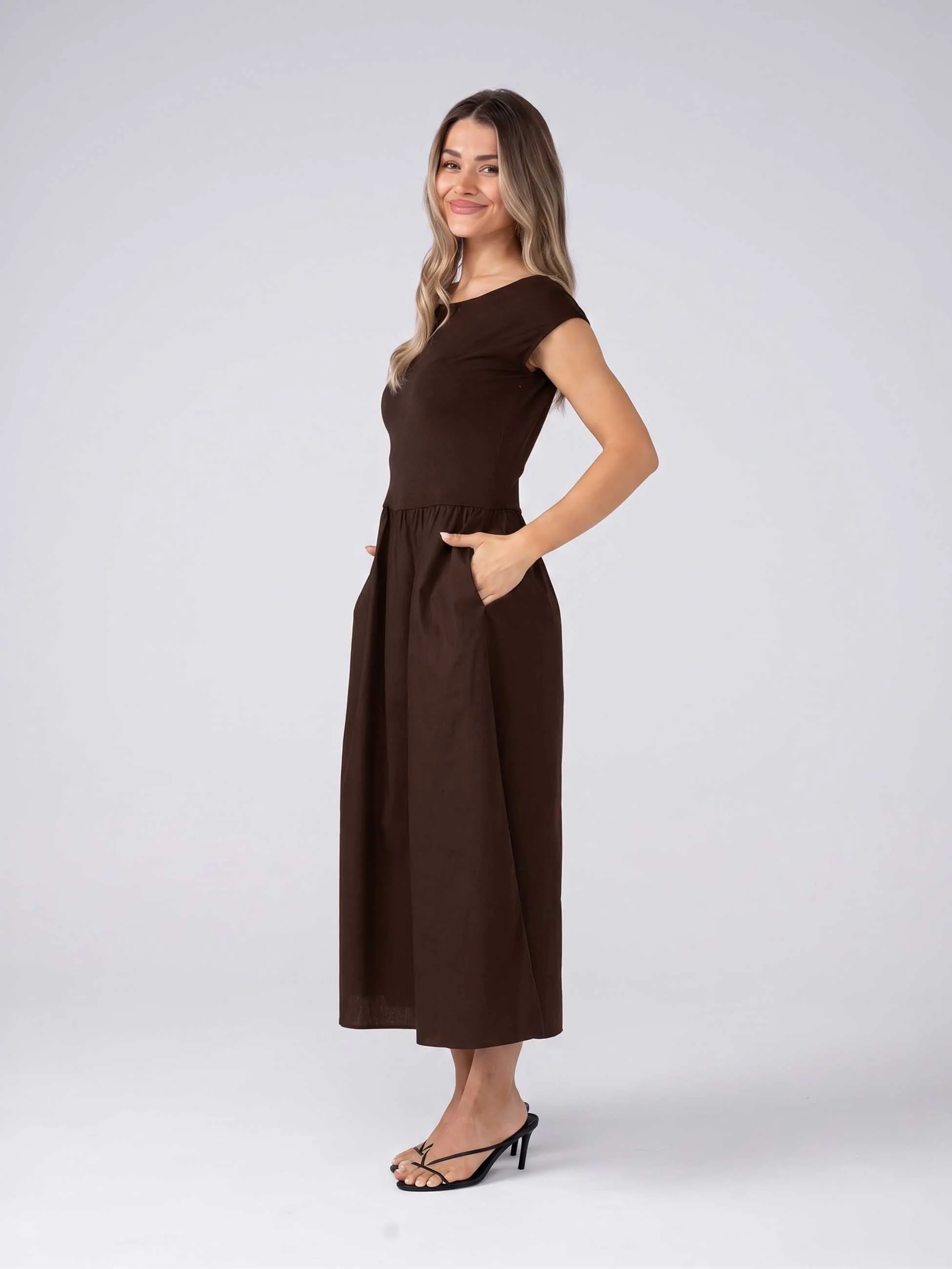 Anton Dress - Coffee Bean