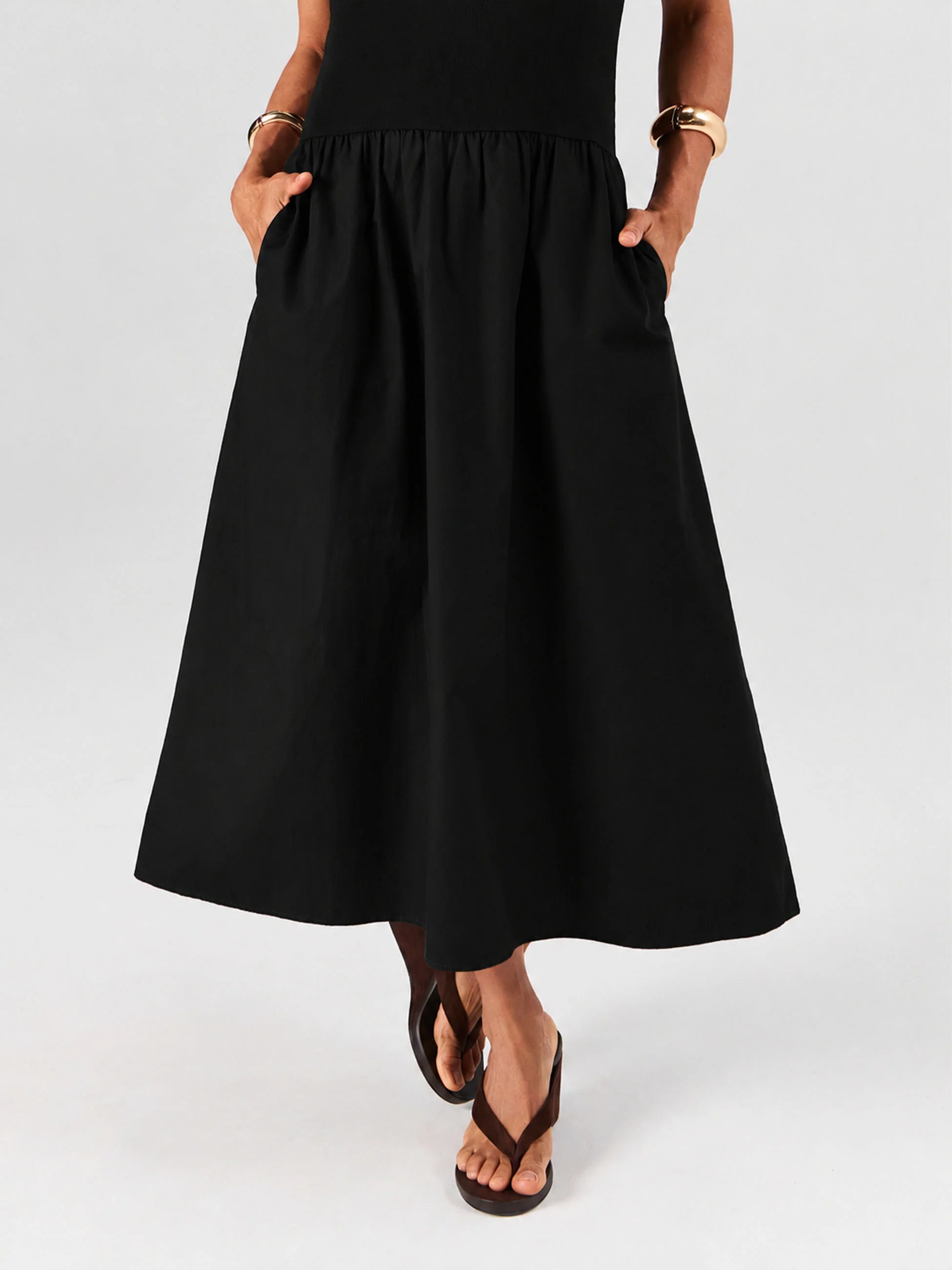 Aria Sleeveless Dress - Black - Image 6
