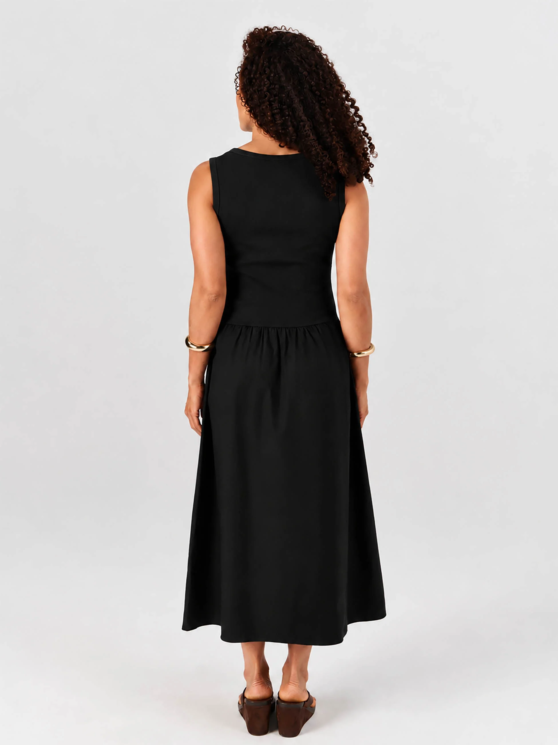 Aria Sleeveless Dress - Black - Image 7
