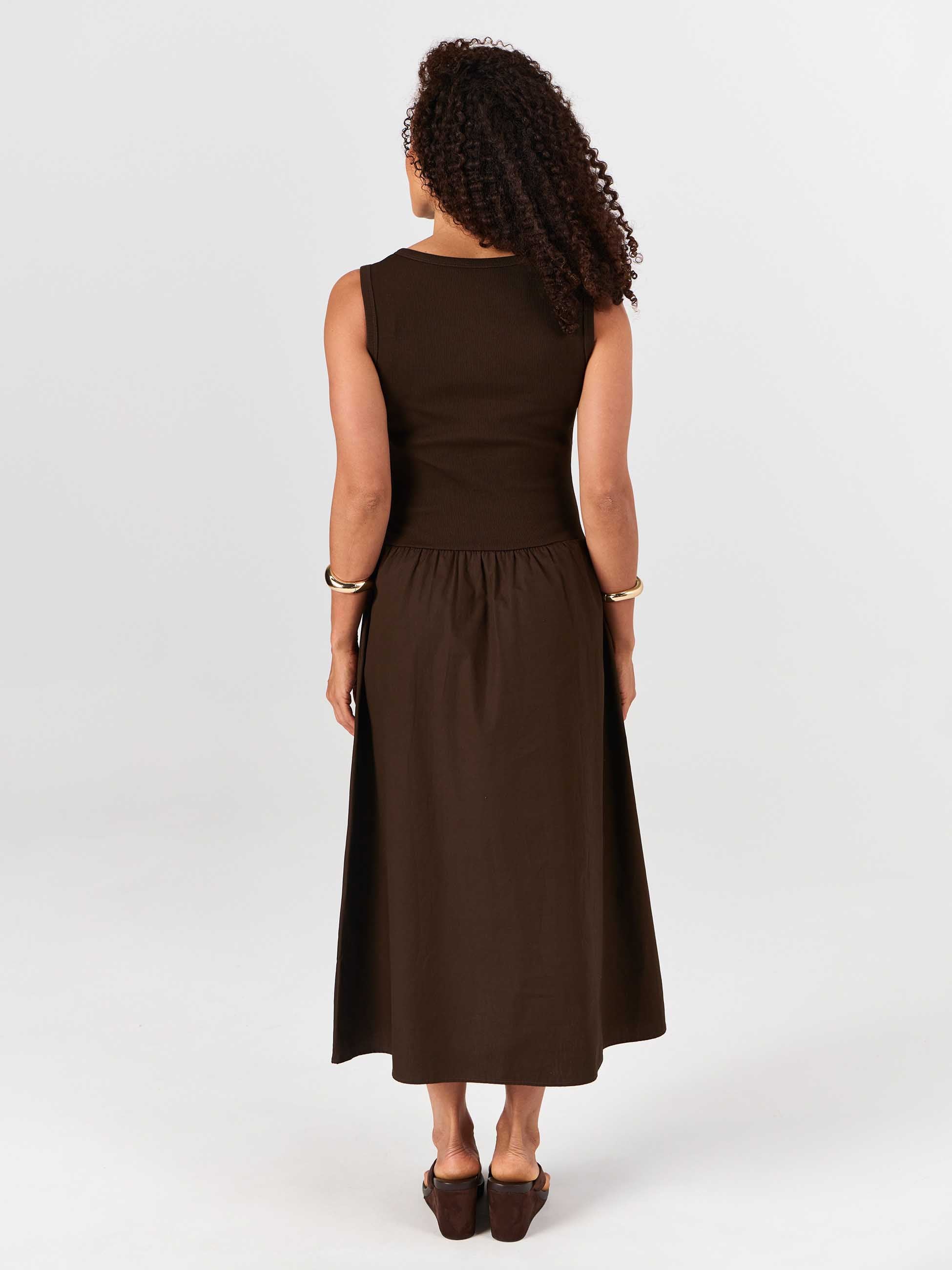 Aria Sleeveless Dress - Coffee Bean - Image 3
