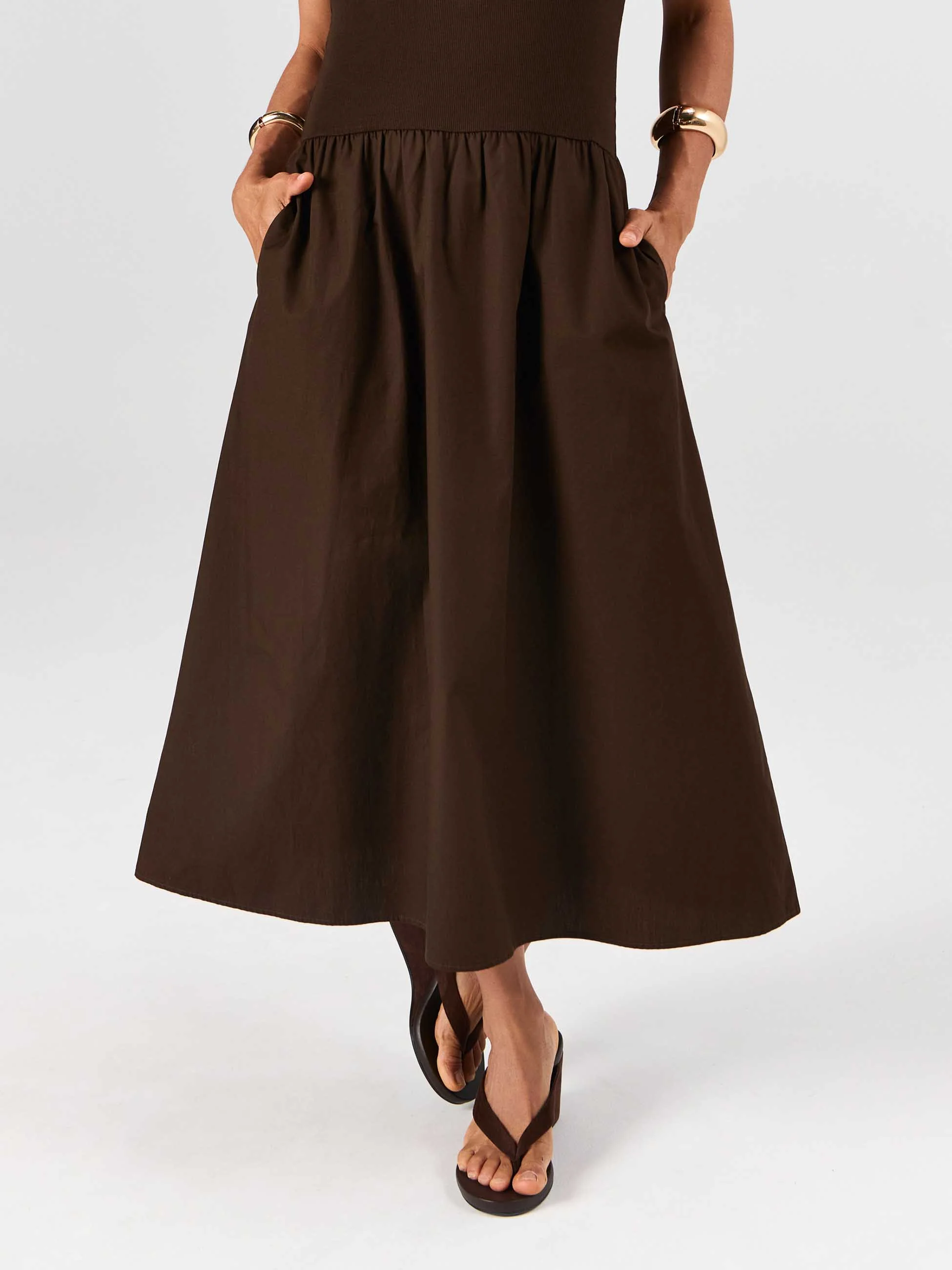 Aria Sleeveless Dress - Coffee Bean - Image 7