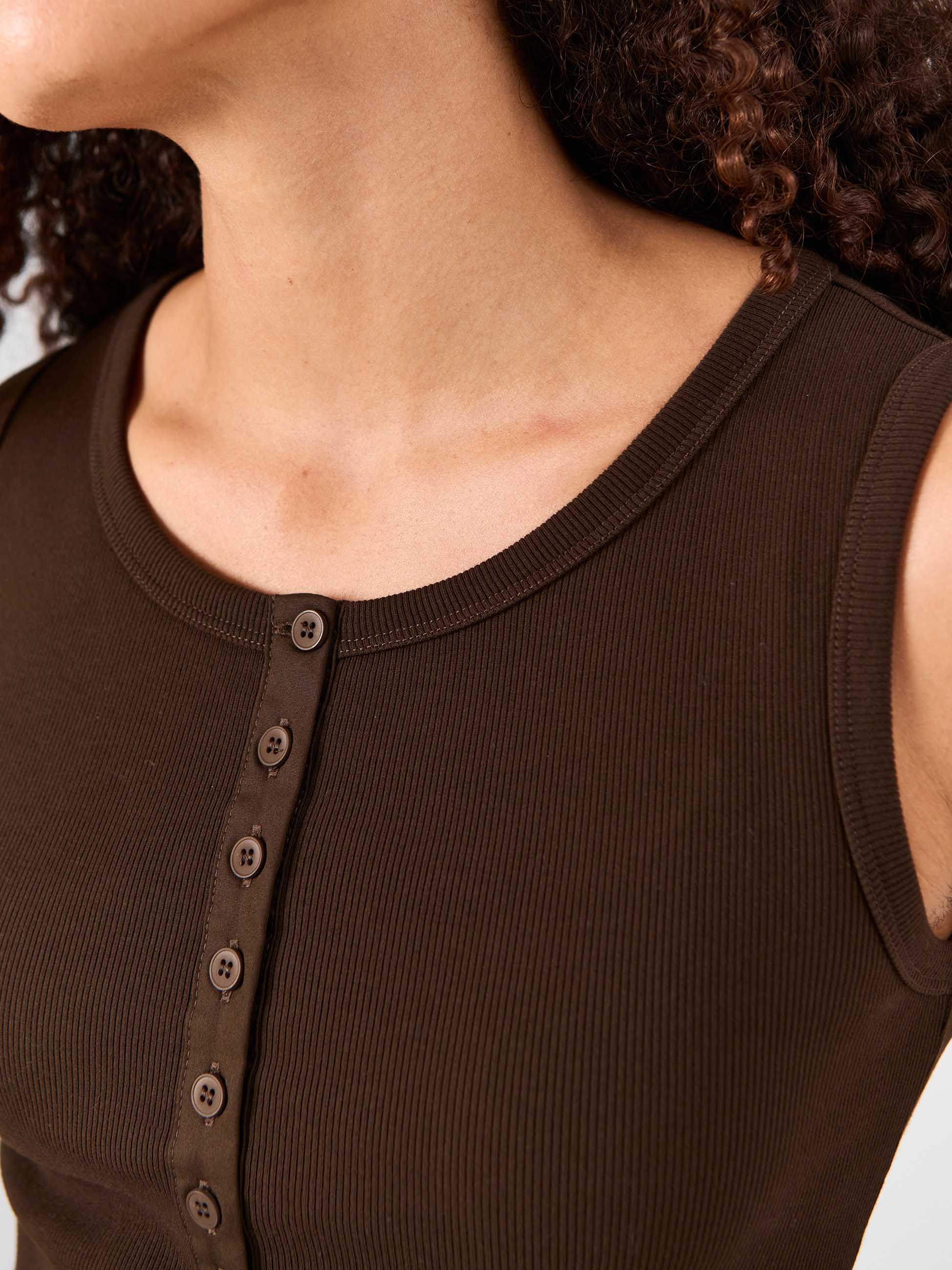 Aria Sleeveless Dress - Coffee Bean - Image 8