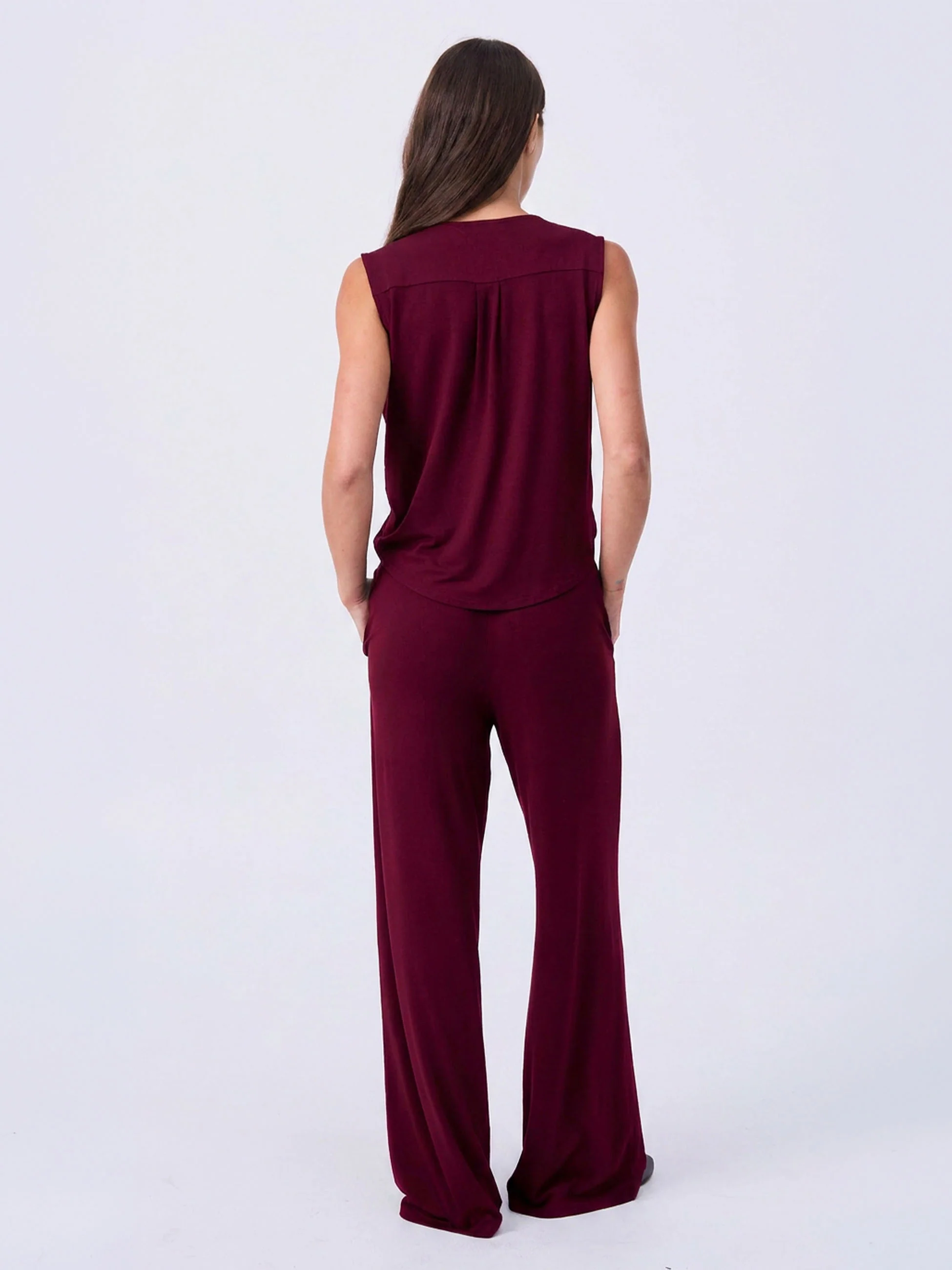 Athena Drape Top - Sangria - Image 3