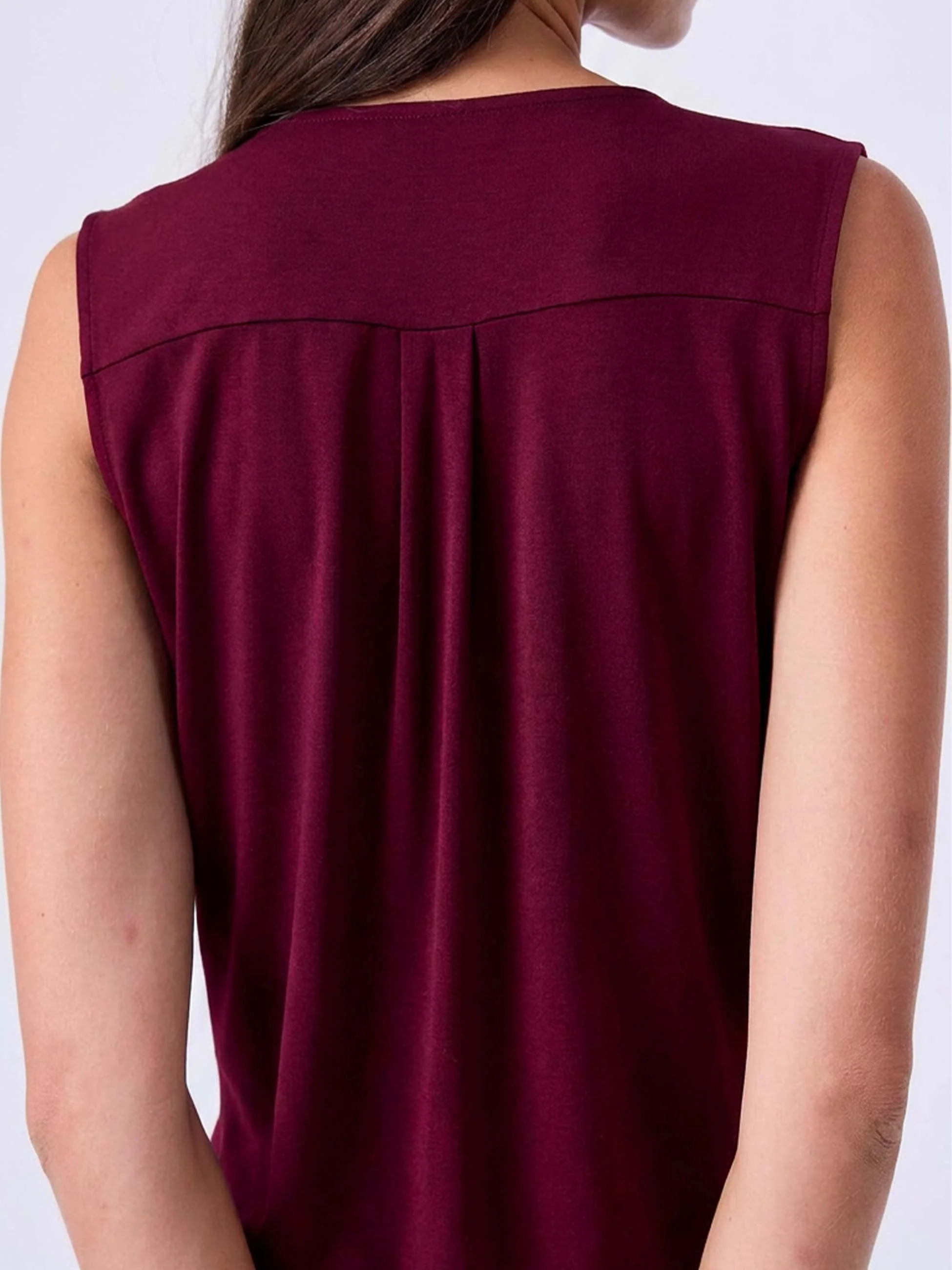 Athena Drape Top - Sangria - Image 5