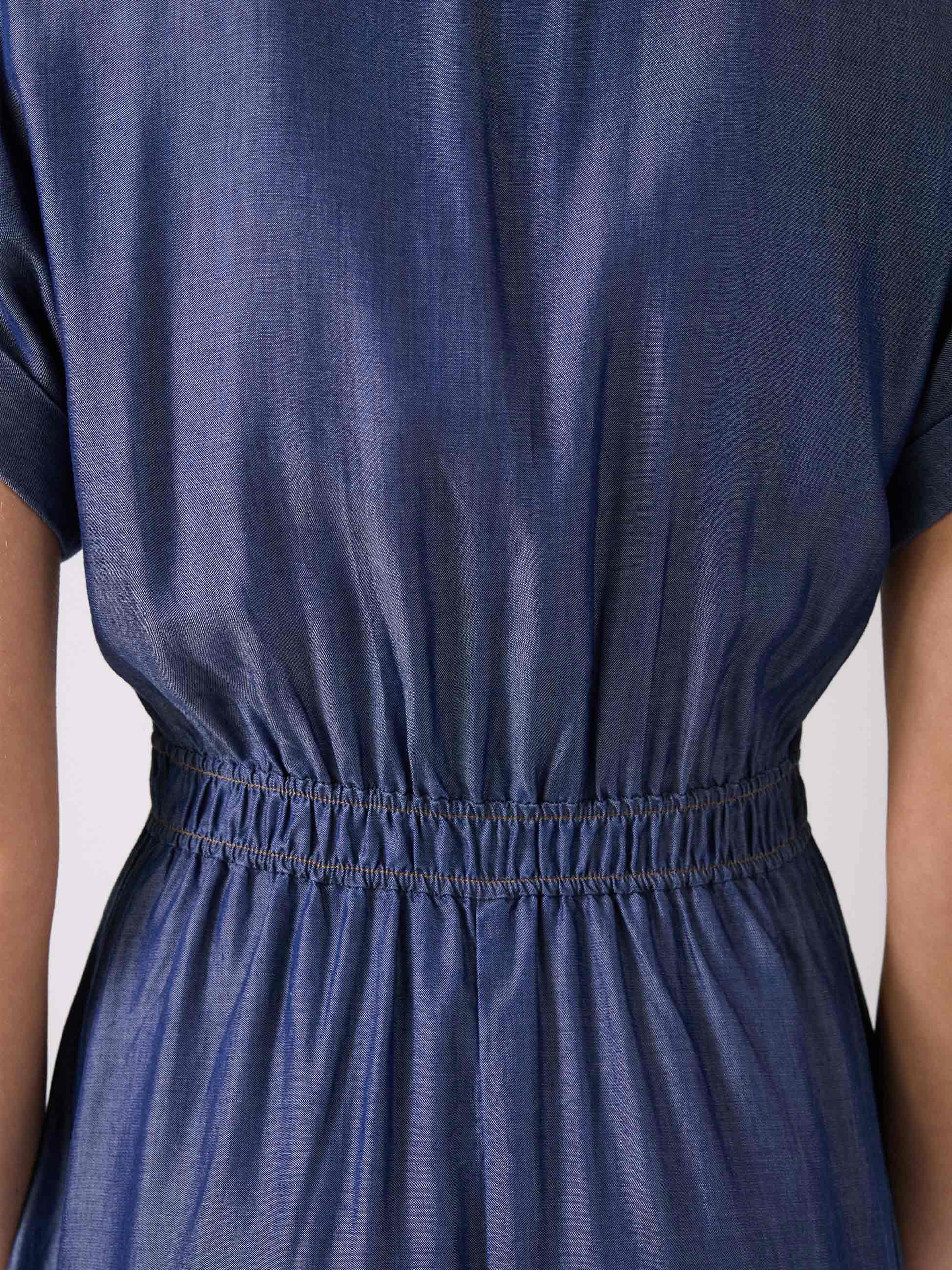Capri Denim Tencel Dress - Dark Denim - Image 6