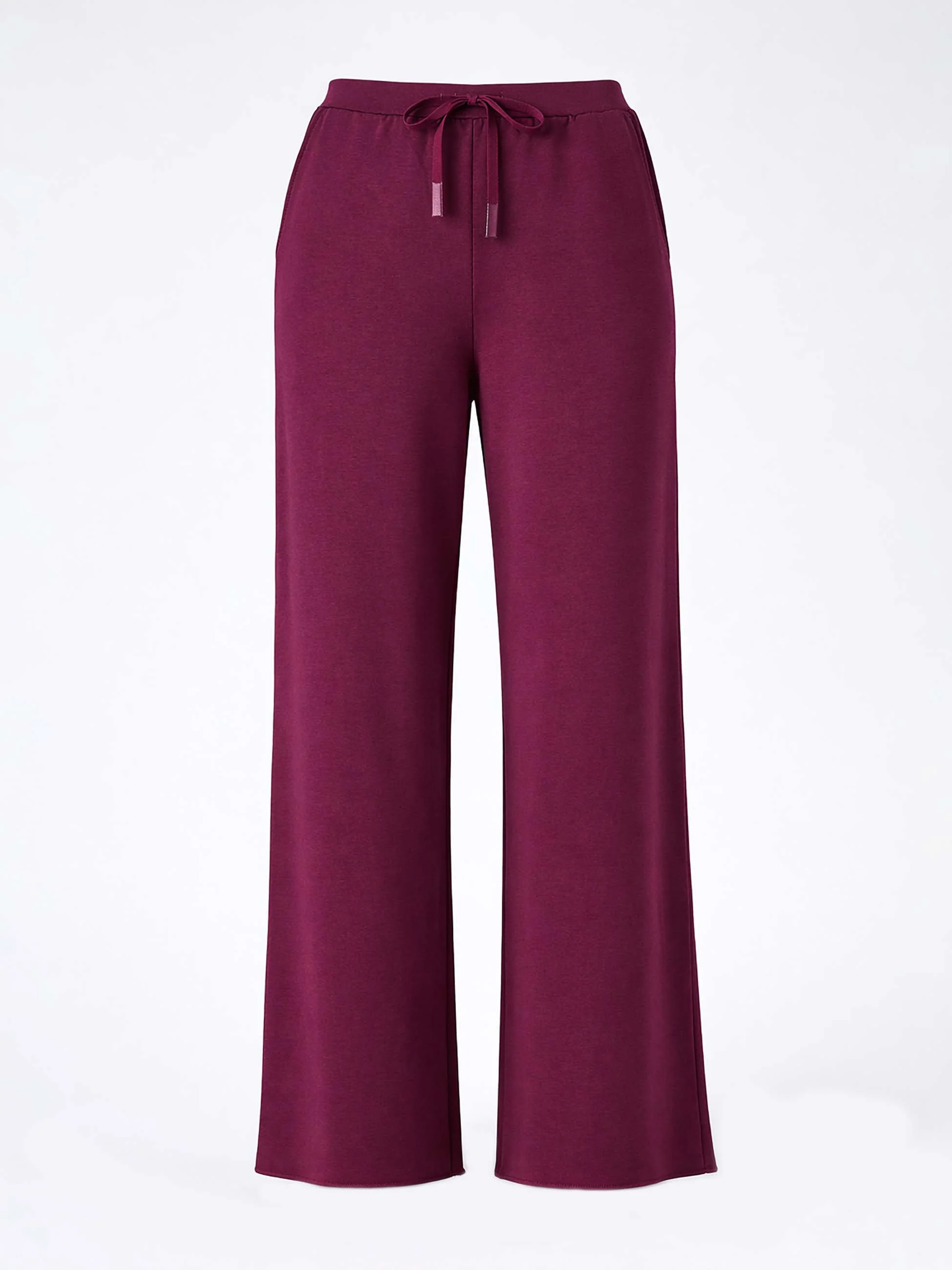 Classic Wide Leg Sweat Pants - Ruby - Image 8