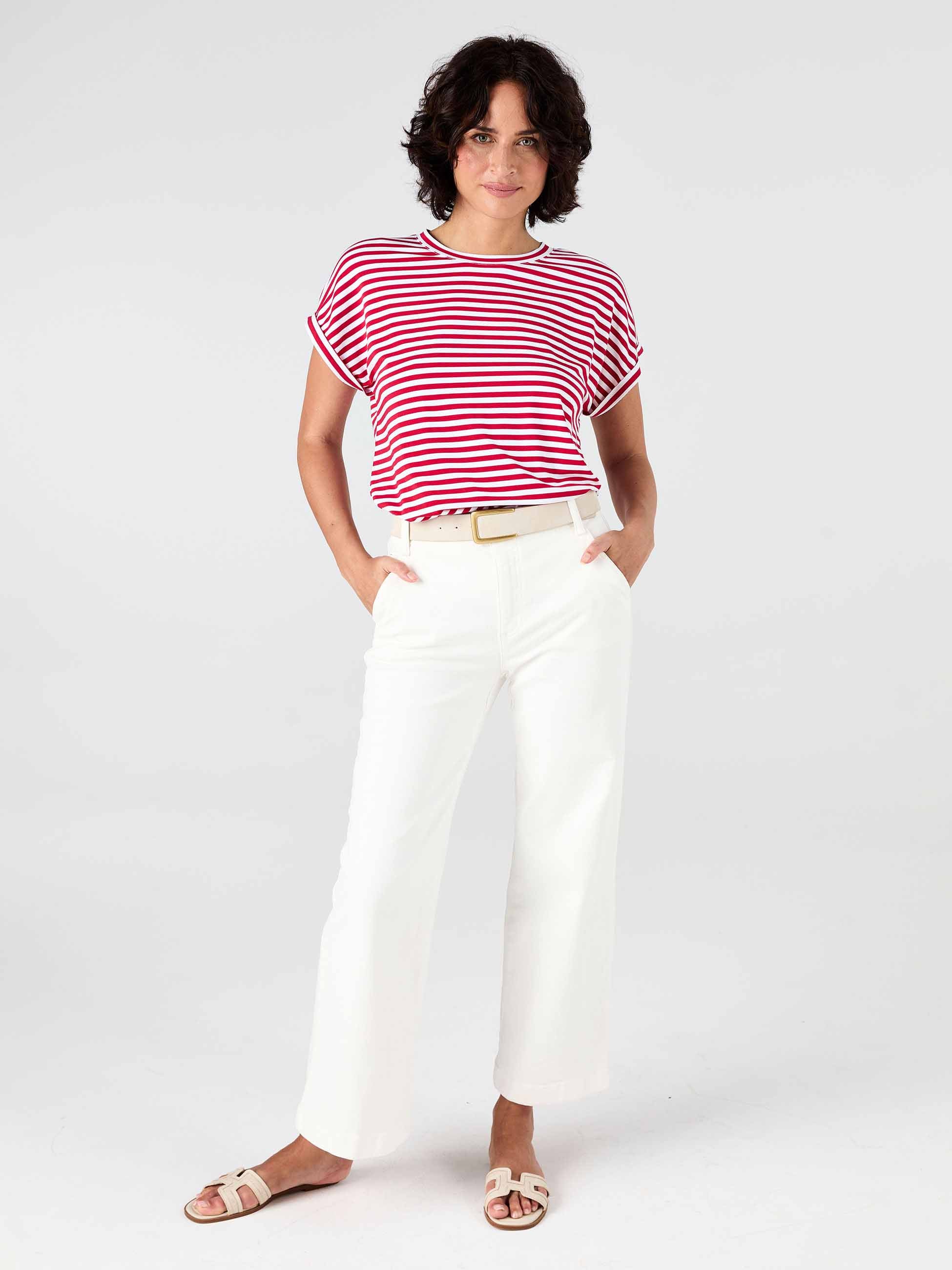 Jessica Oversized Tee - Cherry - Image 6