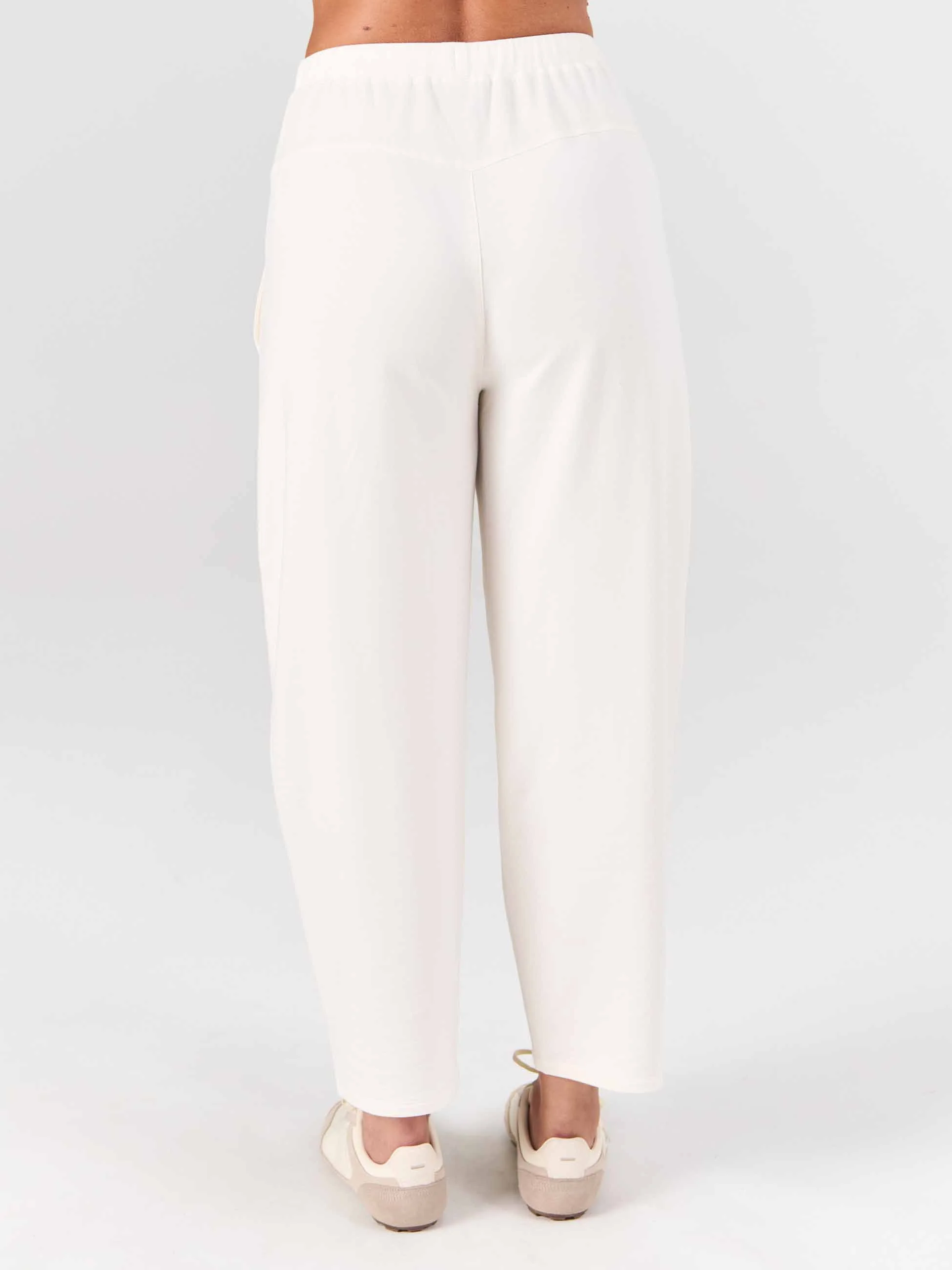 Kyoto Ankle Length French Terry Jogger - Soft White - Image 6