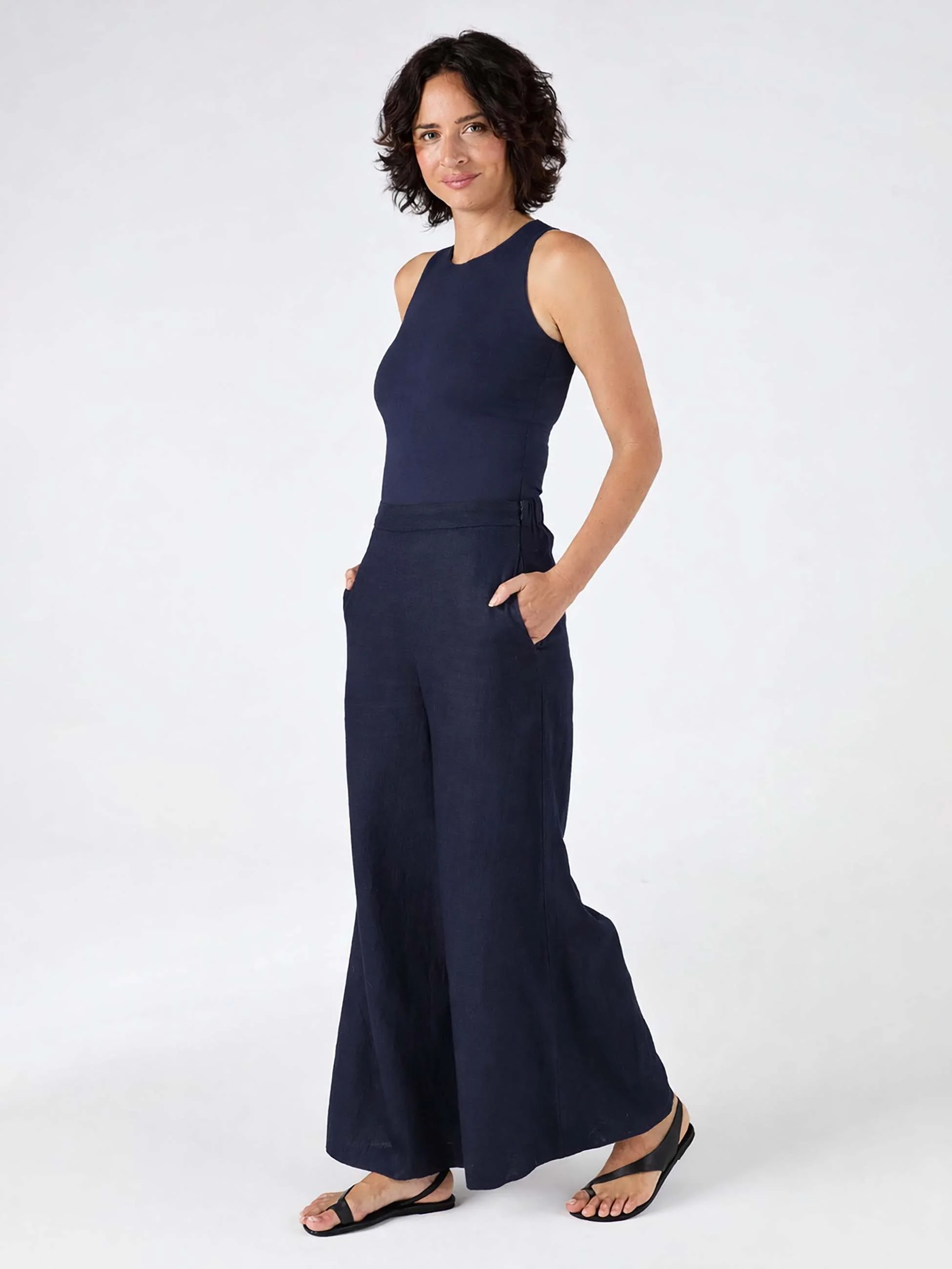 Laurel Linen Pant - Navy - Image 3