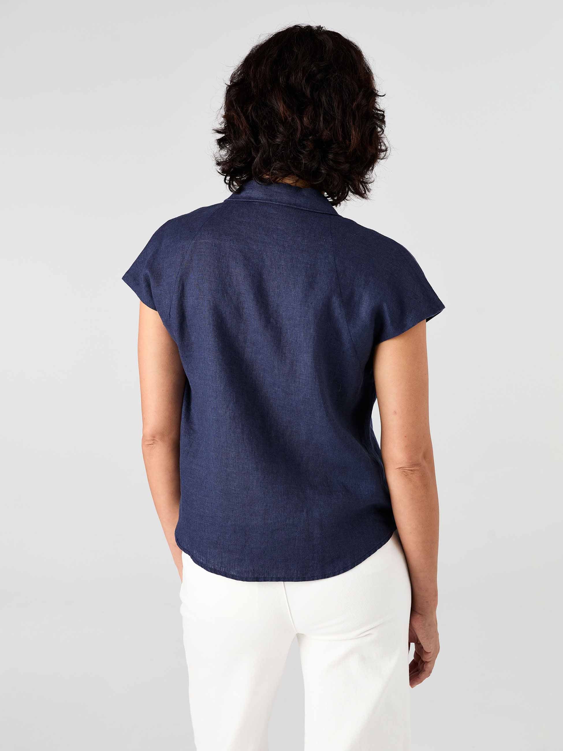 Laurel Linen Shirt - Navy - Image 2