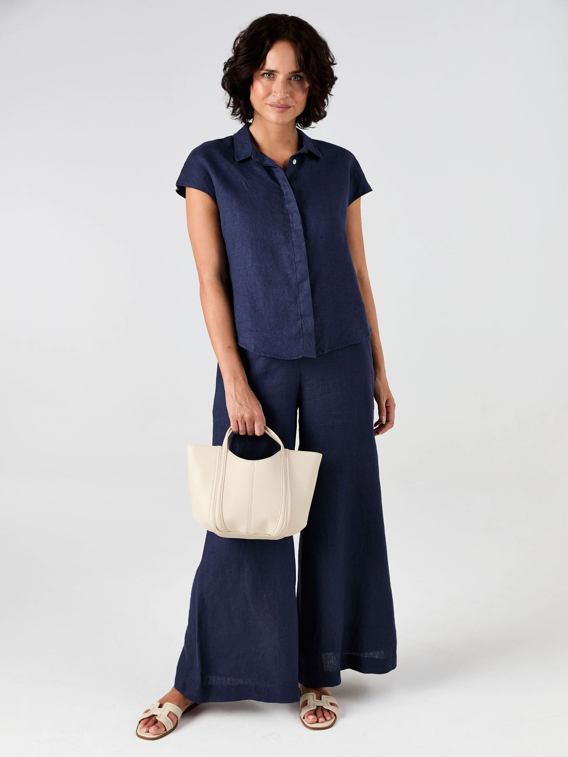 Laurel Linen Shirt - Navy - Image 9