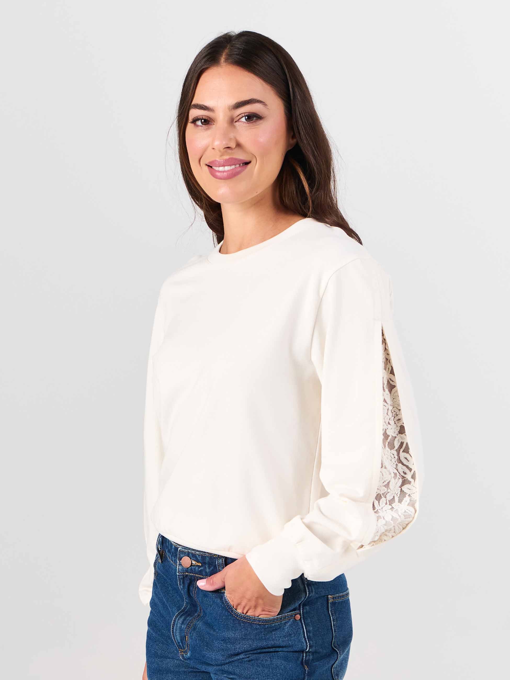 Lucy Sweatshirt - Soft White - Image 3