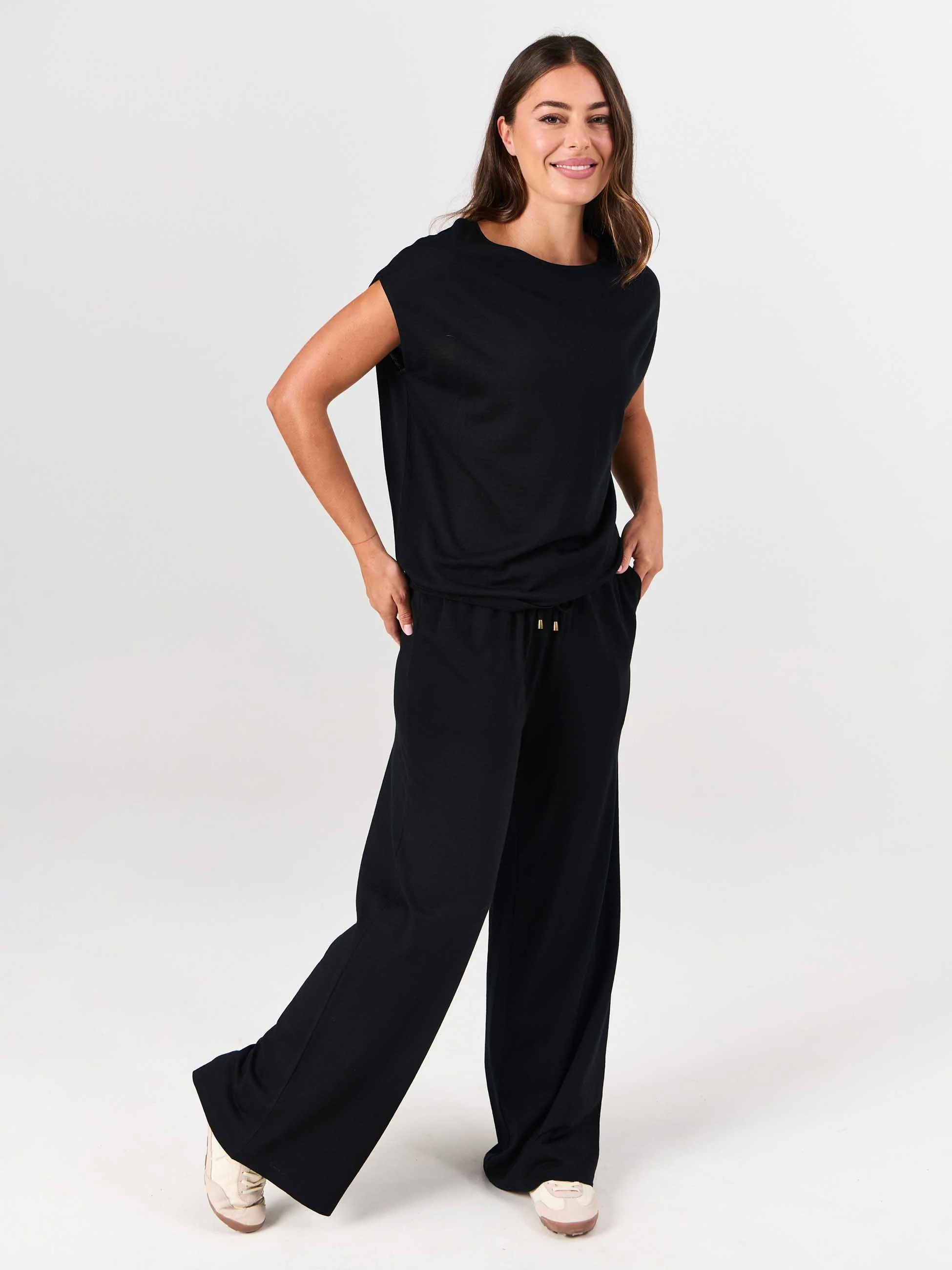 Luxe Layer Merino Wool Tee - Black - Image 4