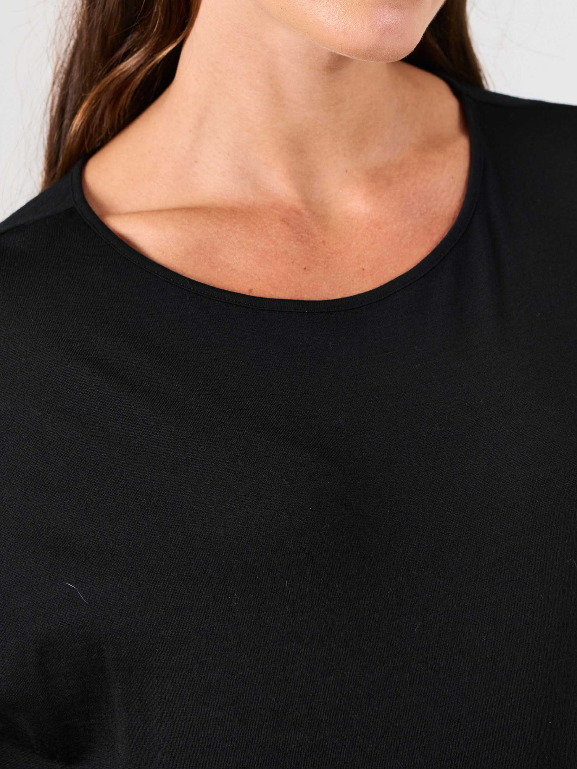 Luxe Layer Merino Wool Tee - Black - Image 6