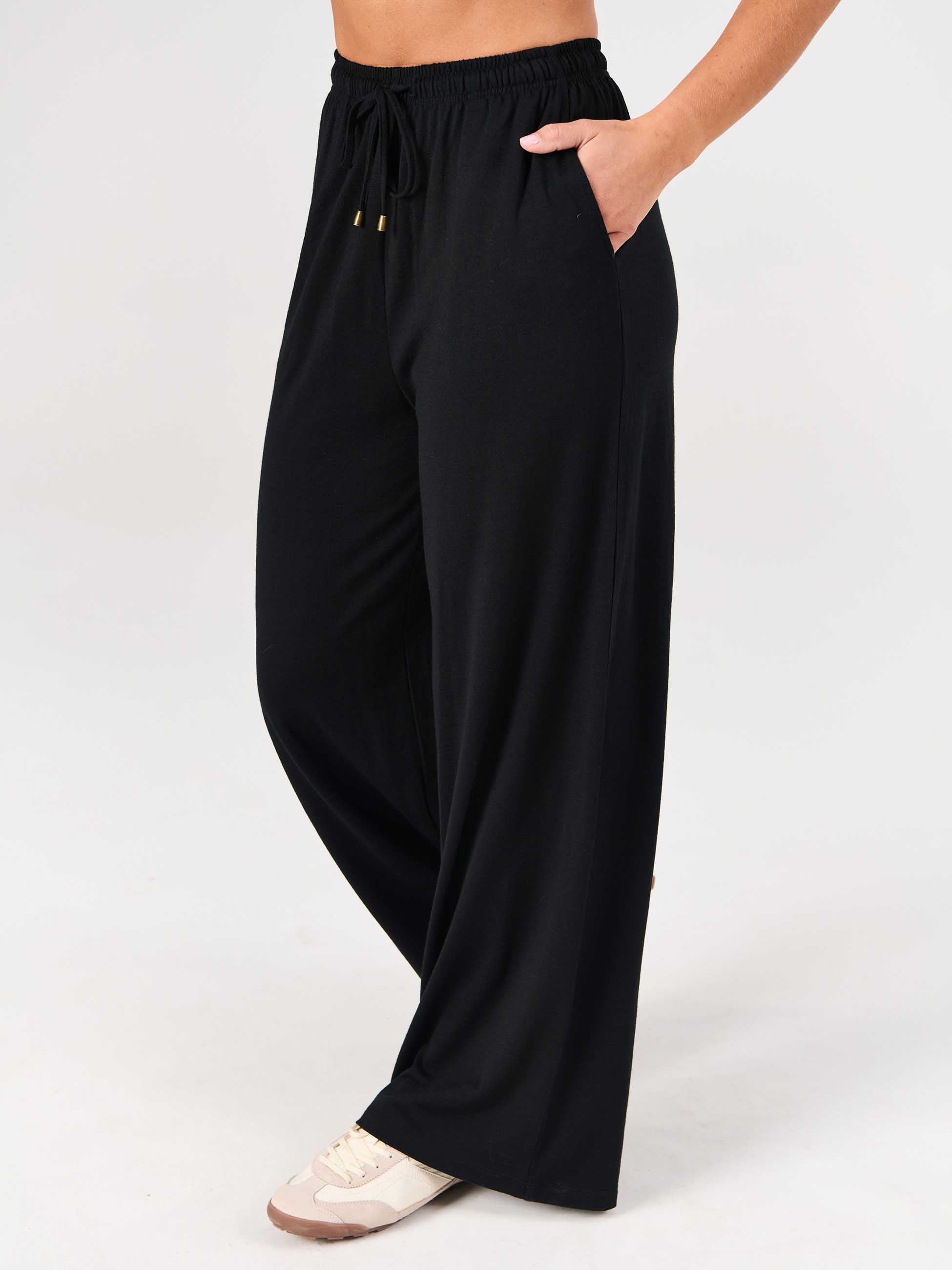 Merino Wool Lounge Pant - Black - Image 5