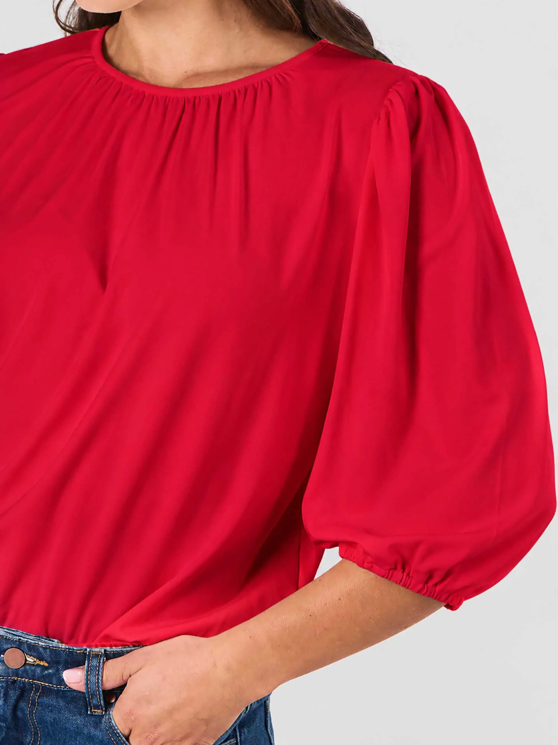 Millie Modal Top - Cherry - Image 3