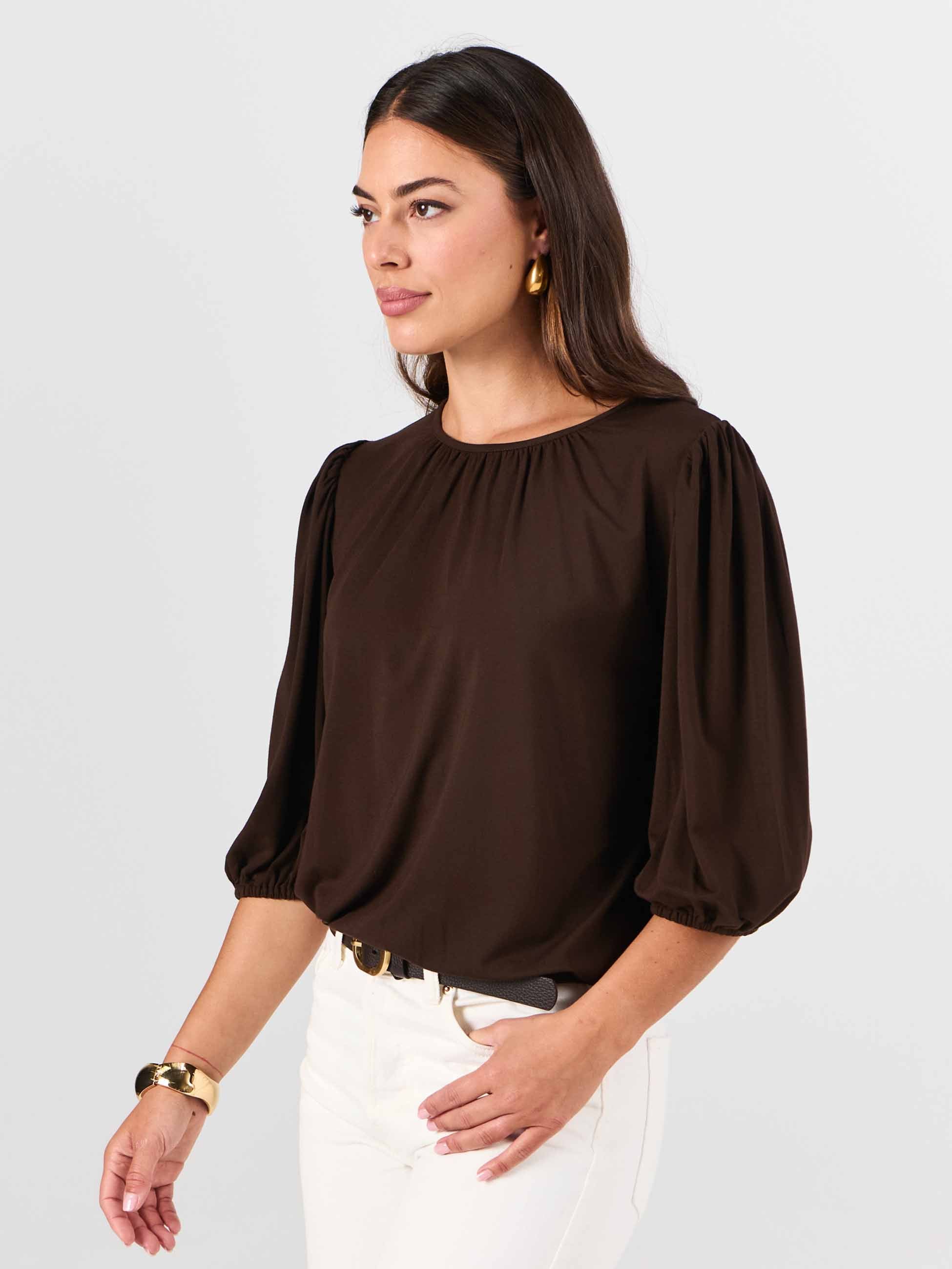 Millie Modal Top - Coffee Bean - Image 2