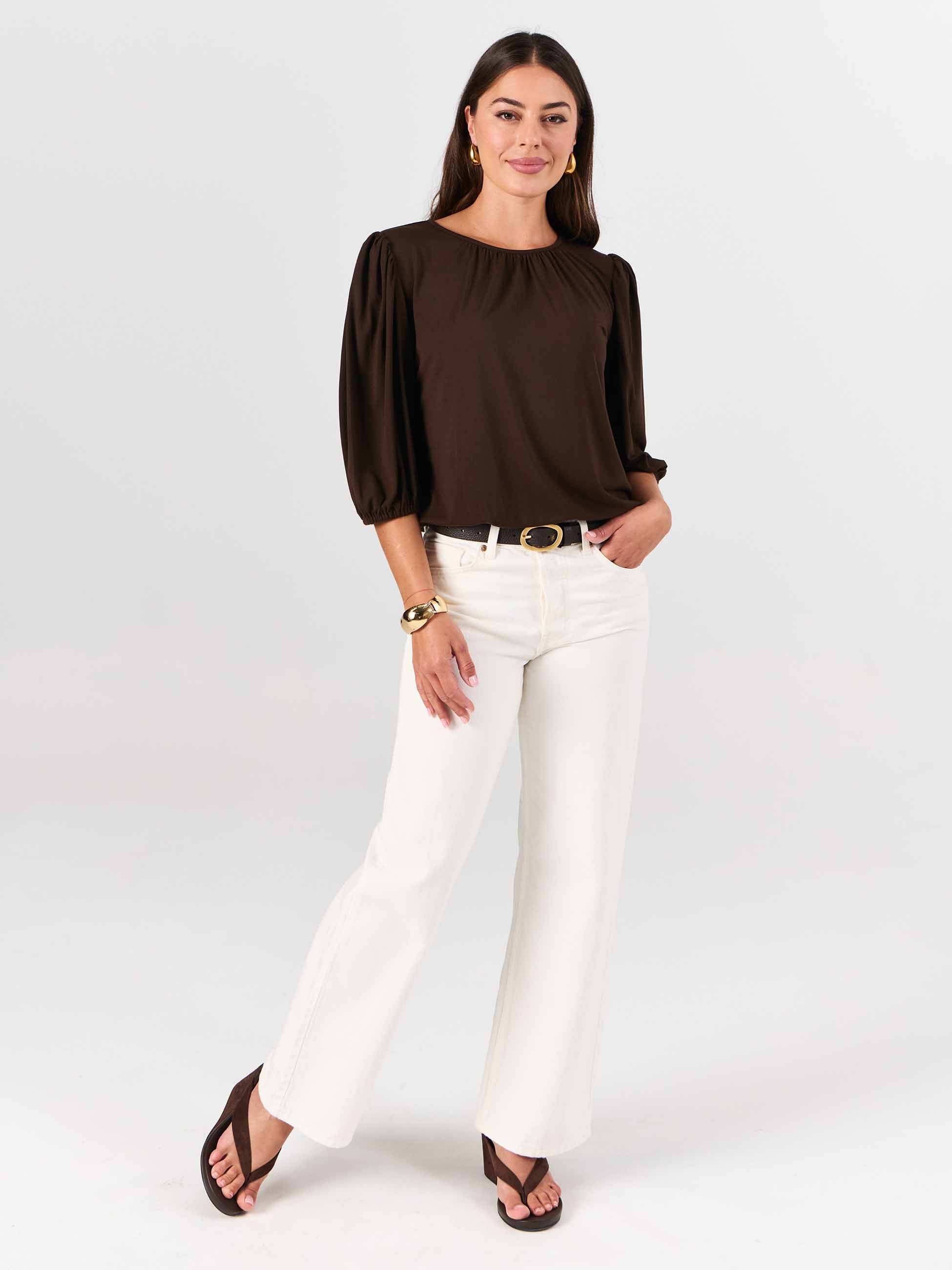 Millie Modal Top - Coffee Bean - Image 4