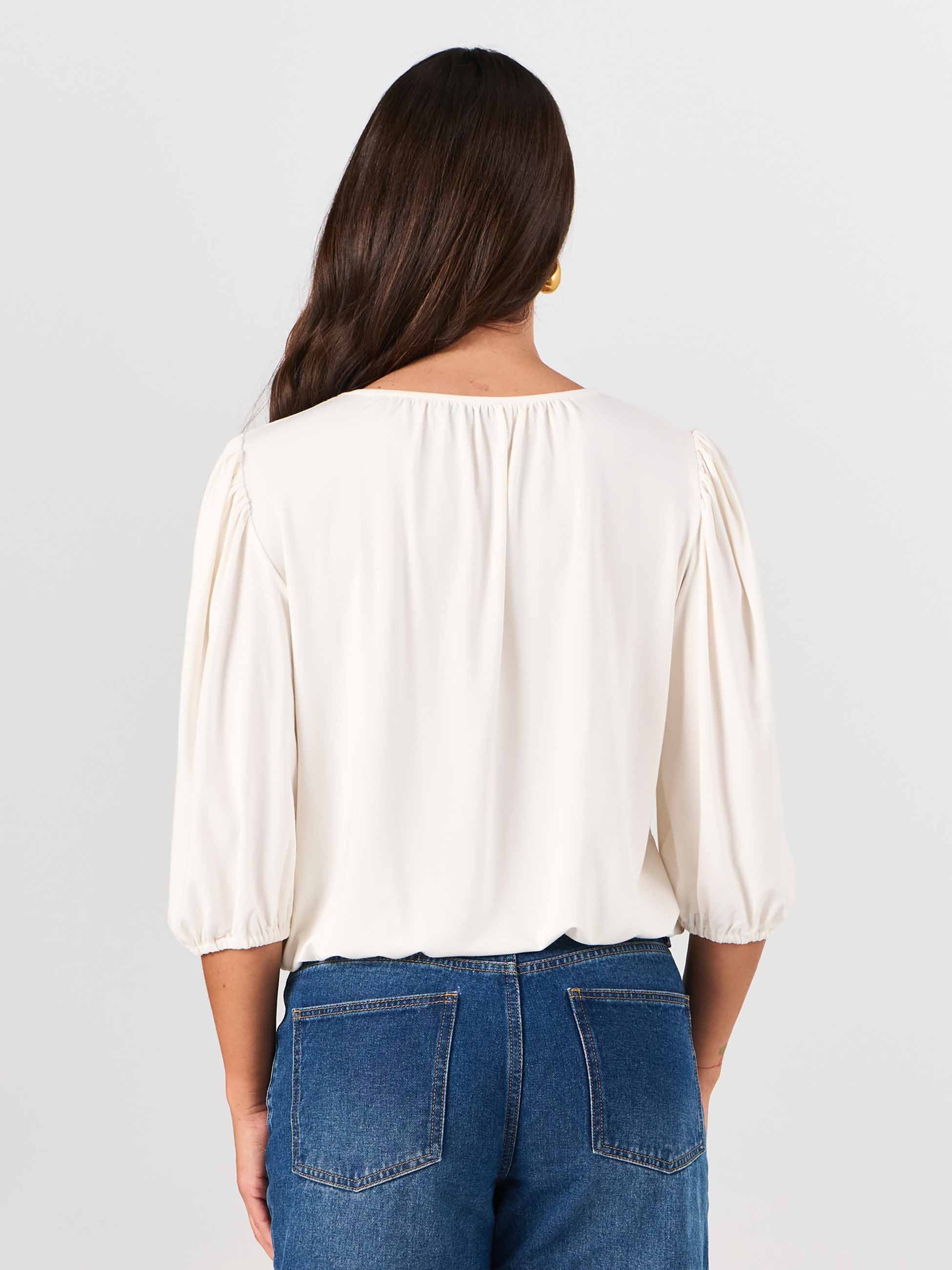 Millie Modal Top - Soft White - Image 3