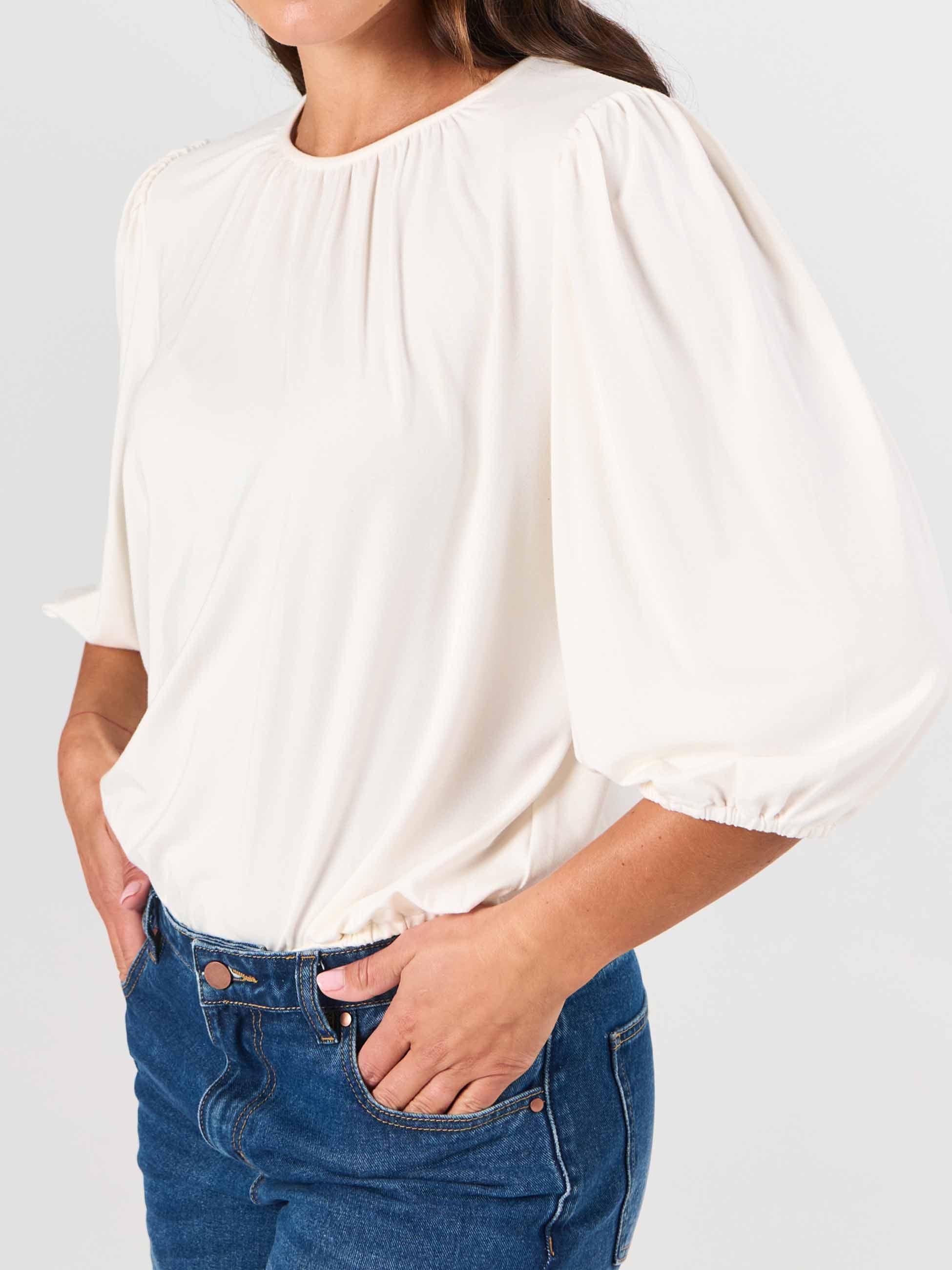 Millie Modal Top - Soft White - Image 6