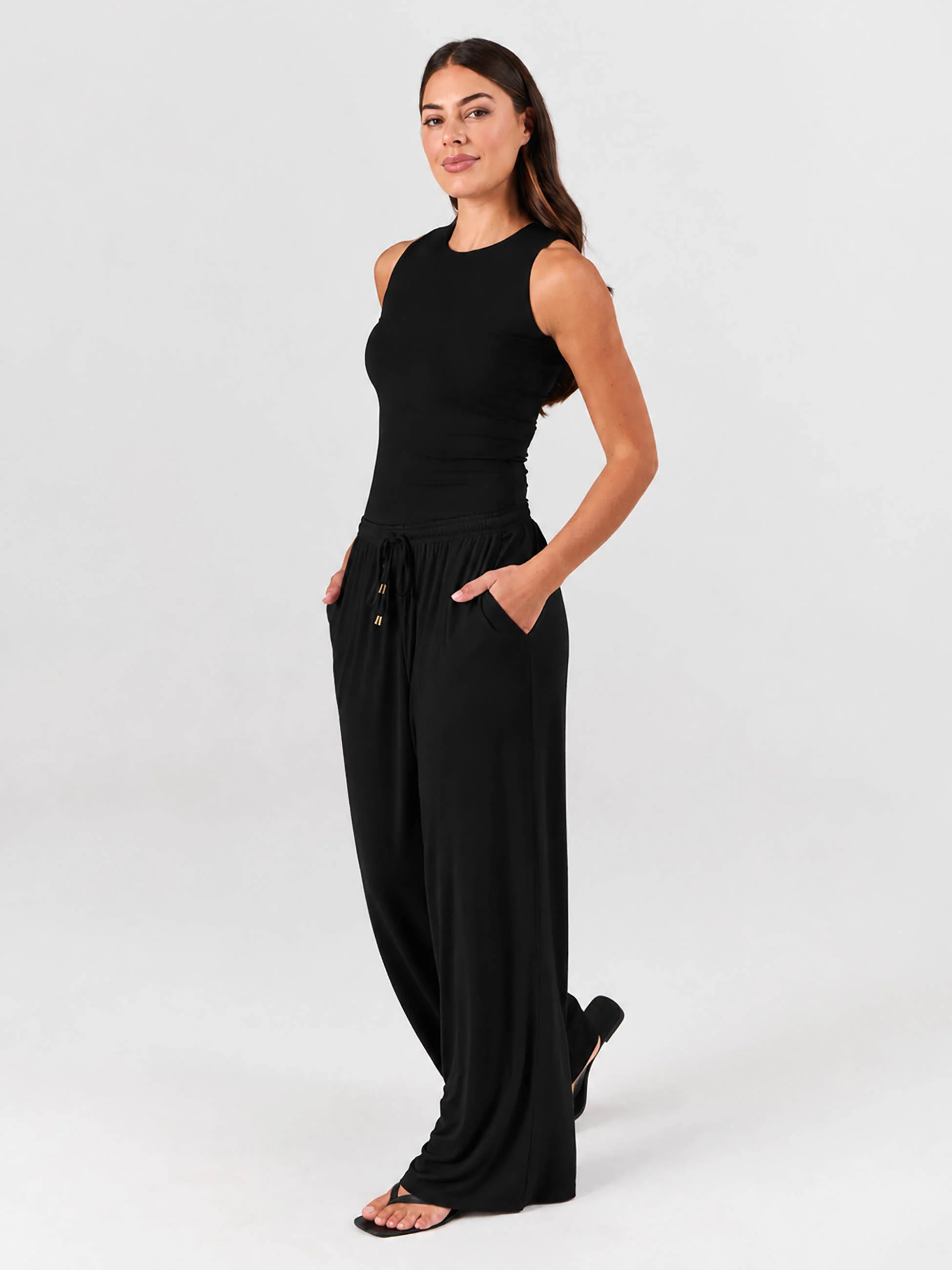 Modal Lounge Pant - Black - Image 3