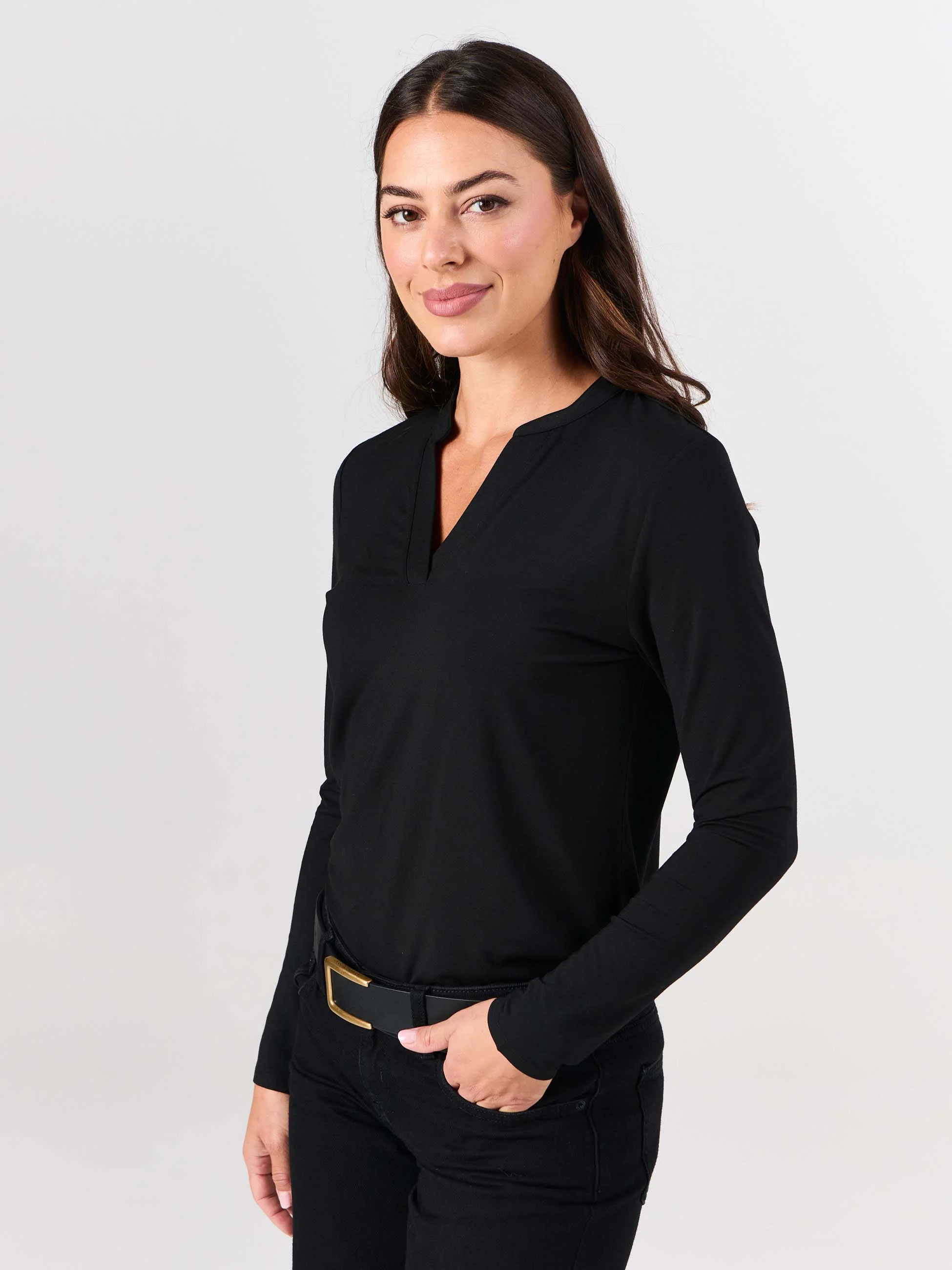 Nero Long Sleeve Top - Black - Image 2