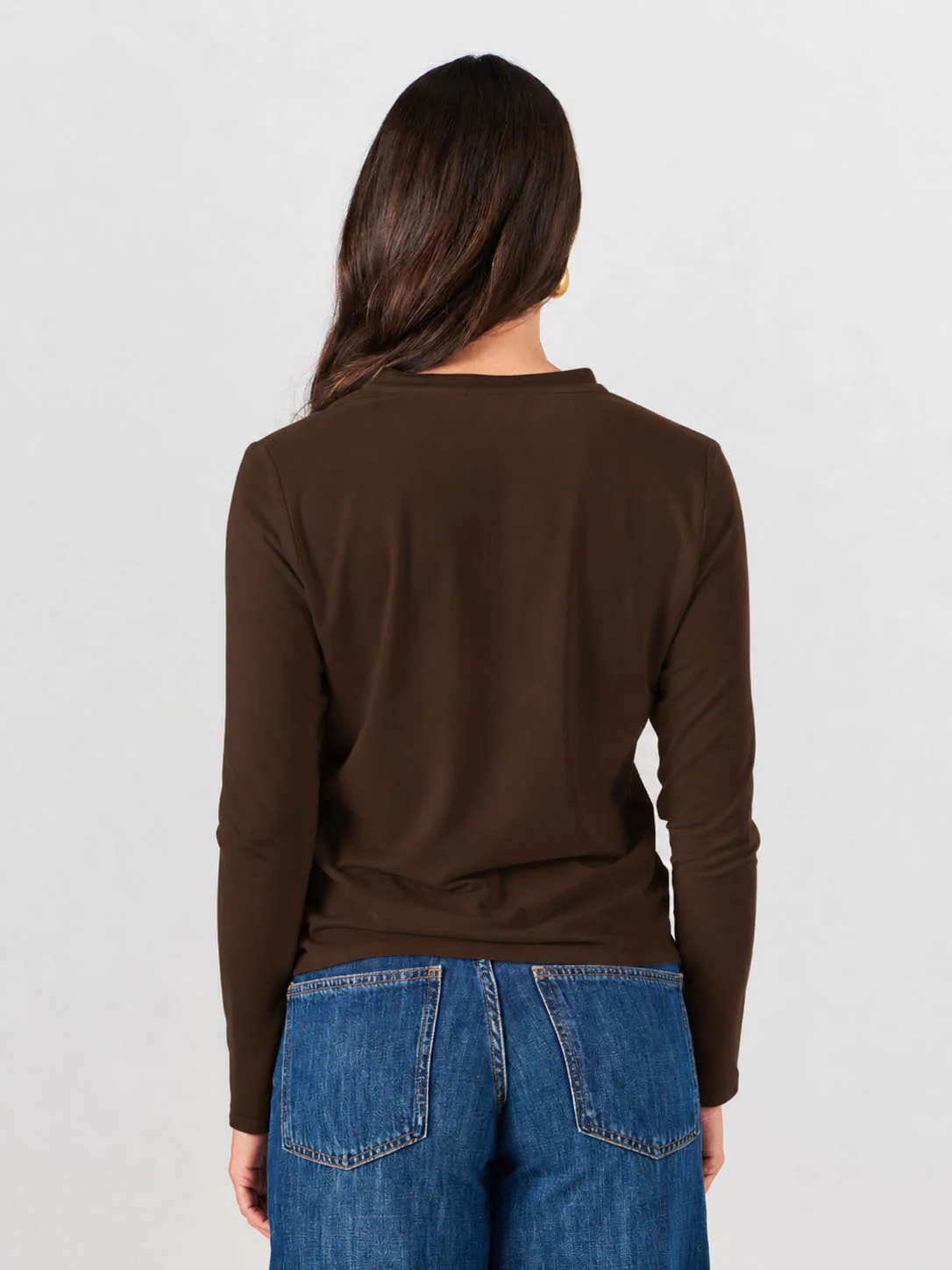 Nero Long Sleeve Top - Coffee Bean - Image 2