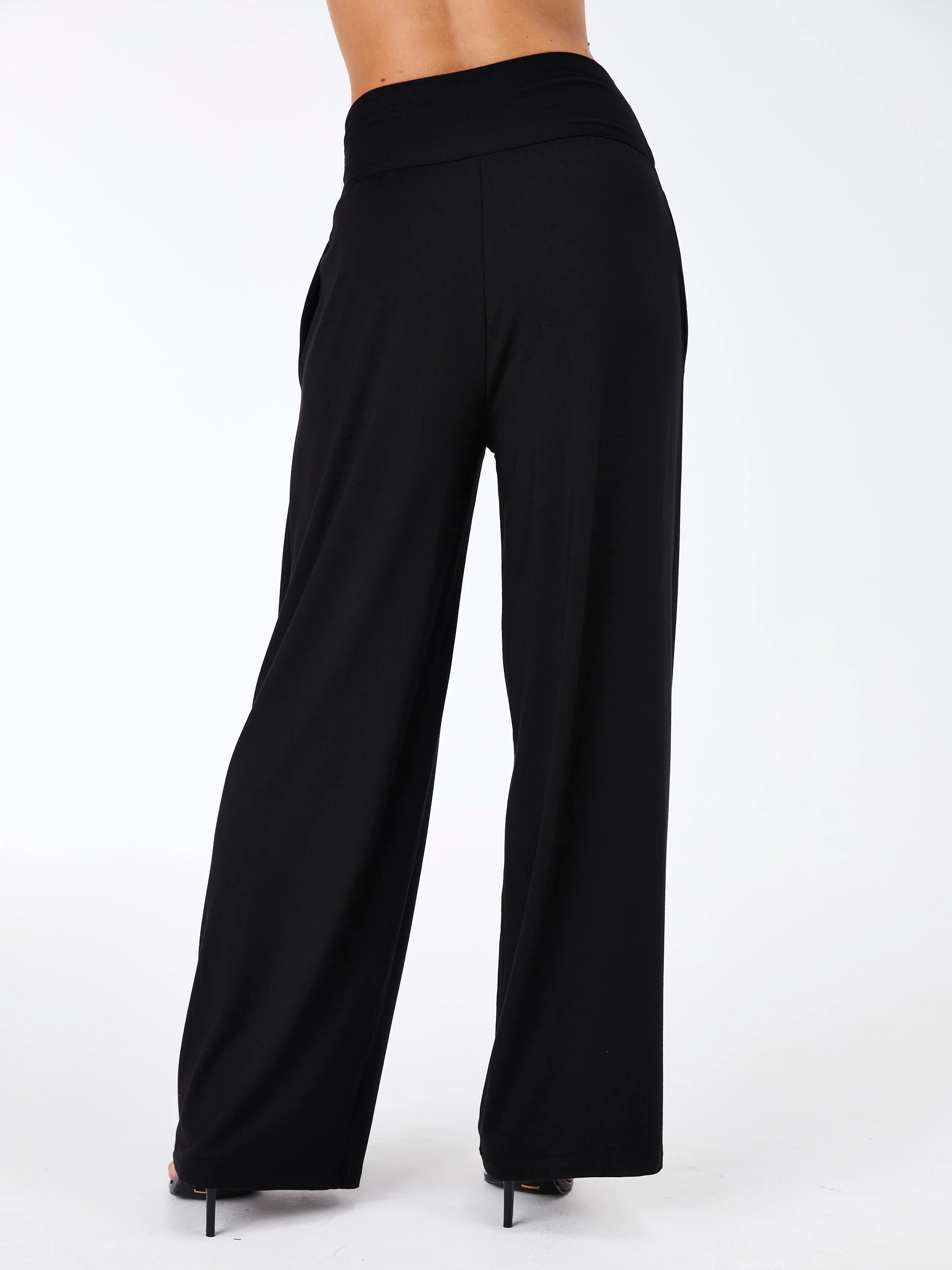 Nomad Modal Wide Leg Pant - Black - Image 5