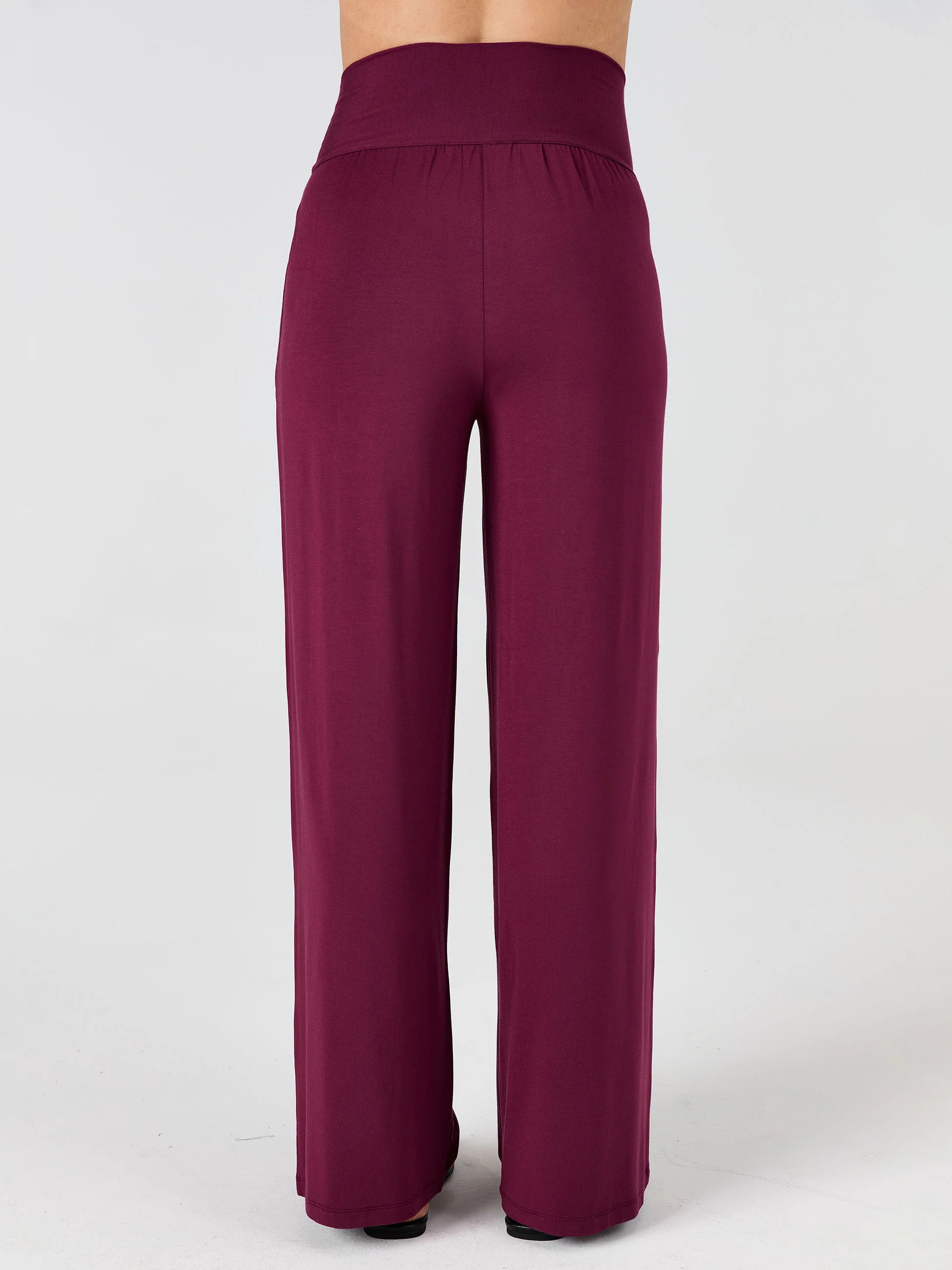 Nomad Modal Wide Leg Pant - Ruby - Image 3