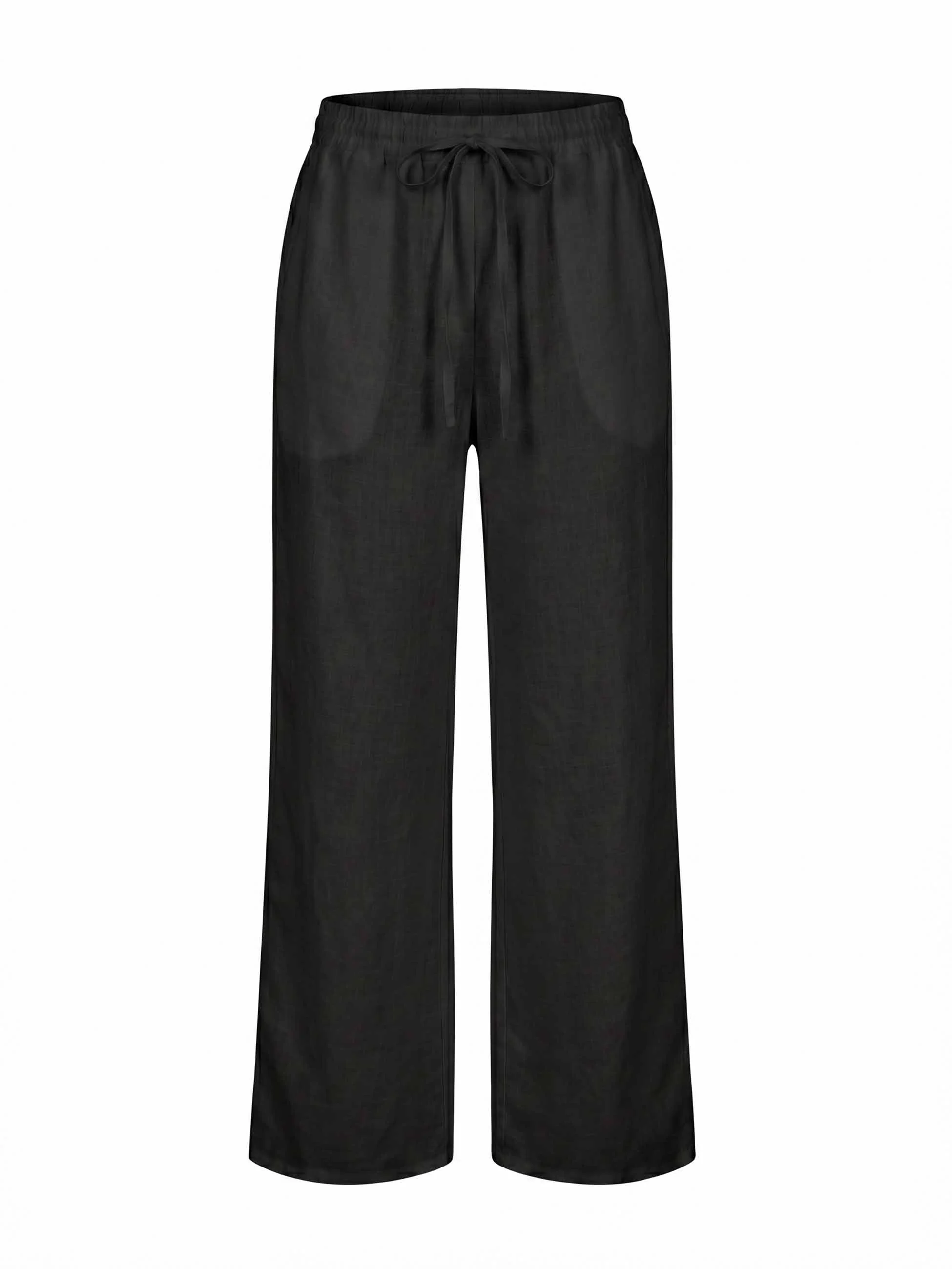 Sasha Linen Pants - Black - Image 4