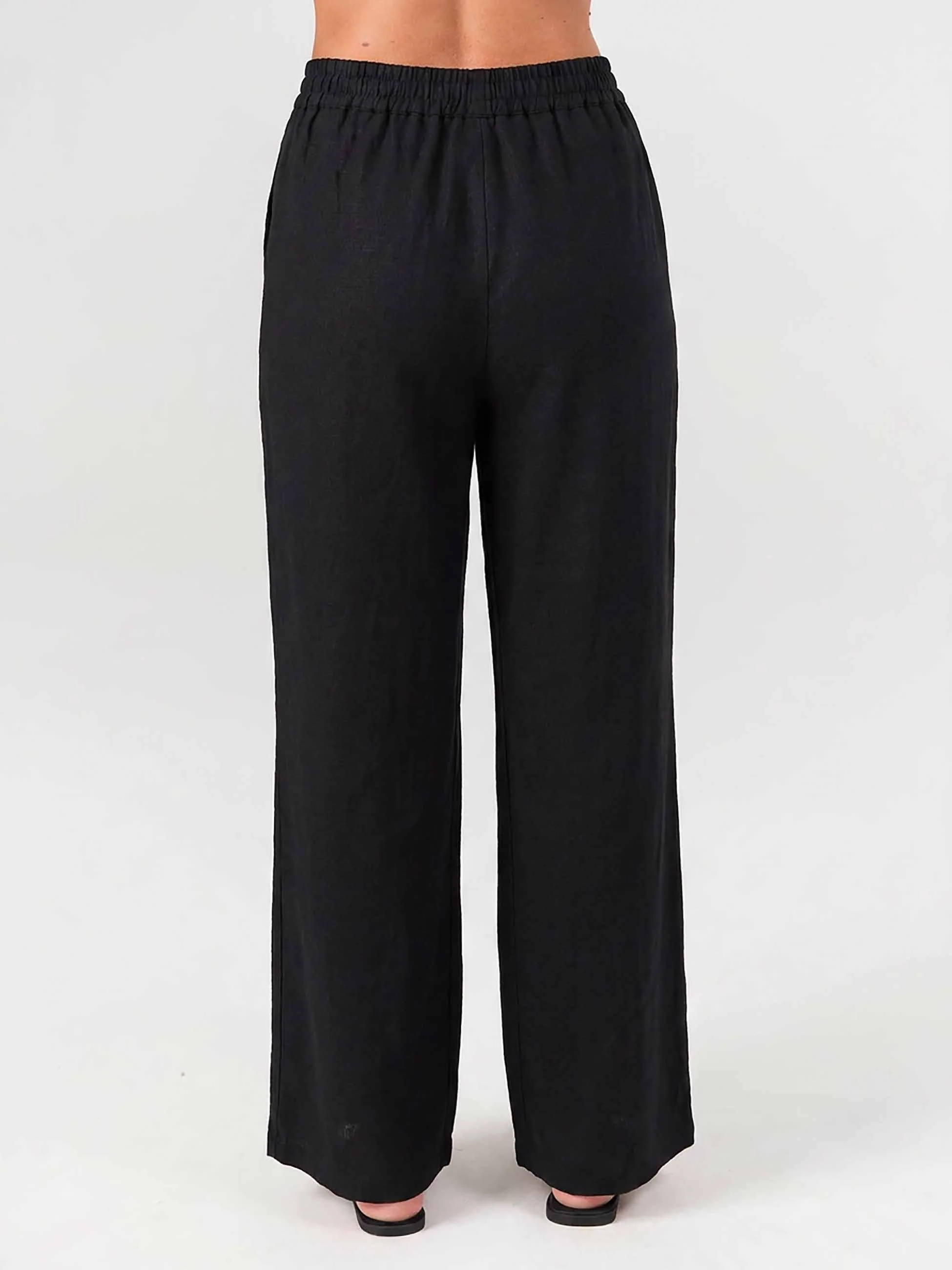 Sasha Linen Pants - Black - Image 5