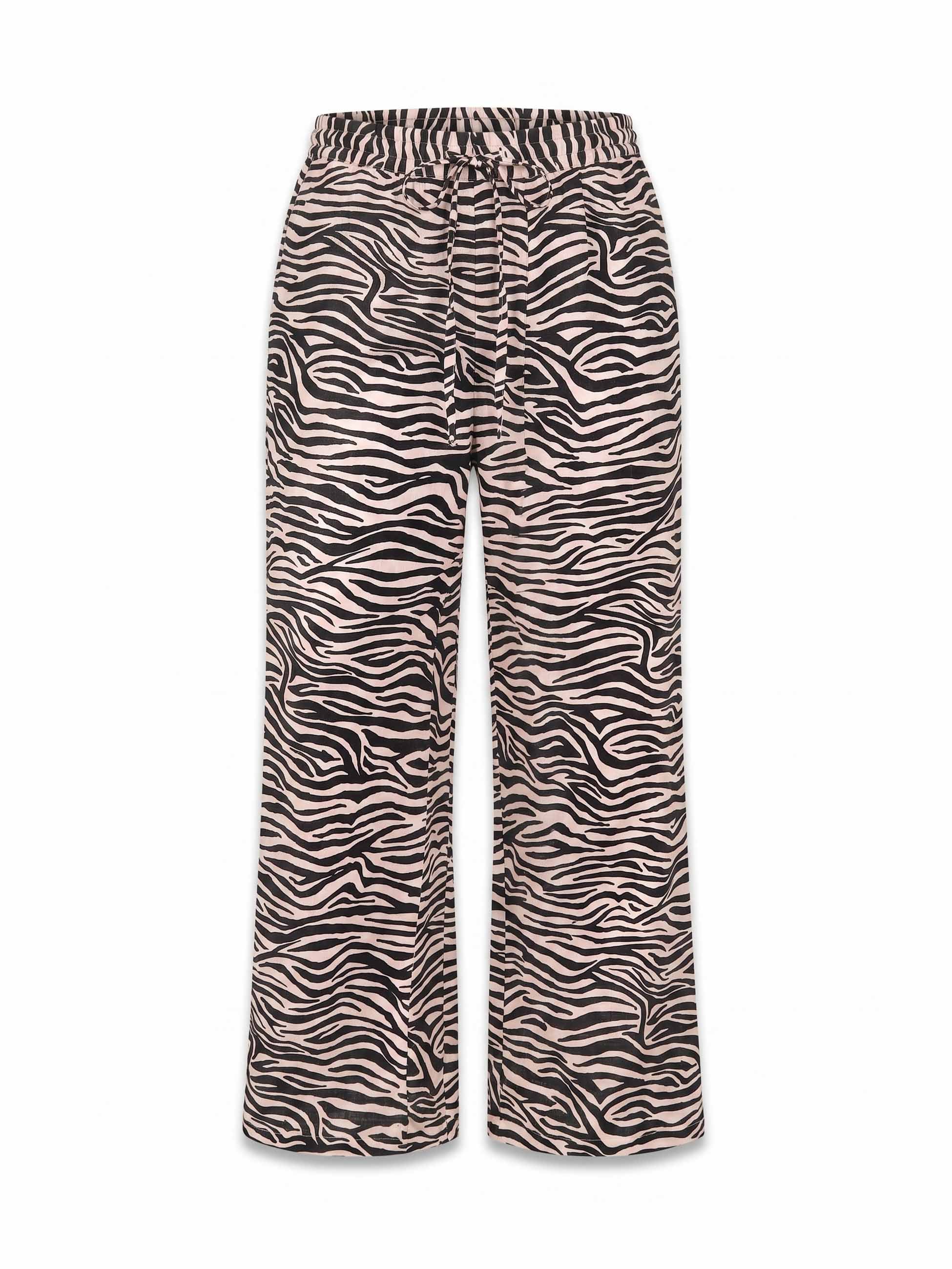 Sasha Linen Pants - Zebra - Image 4