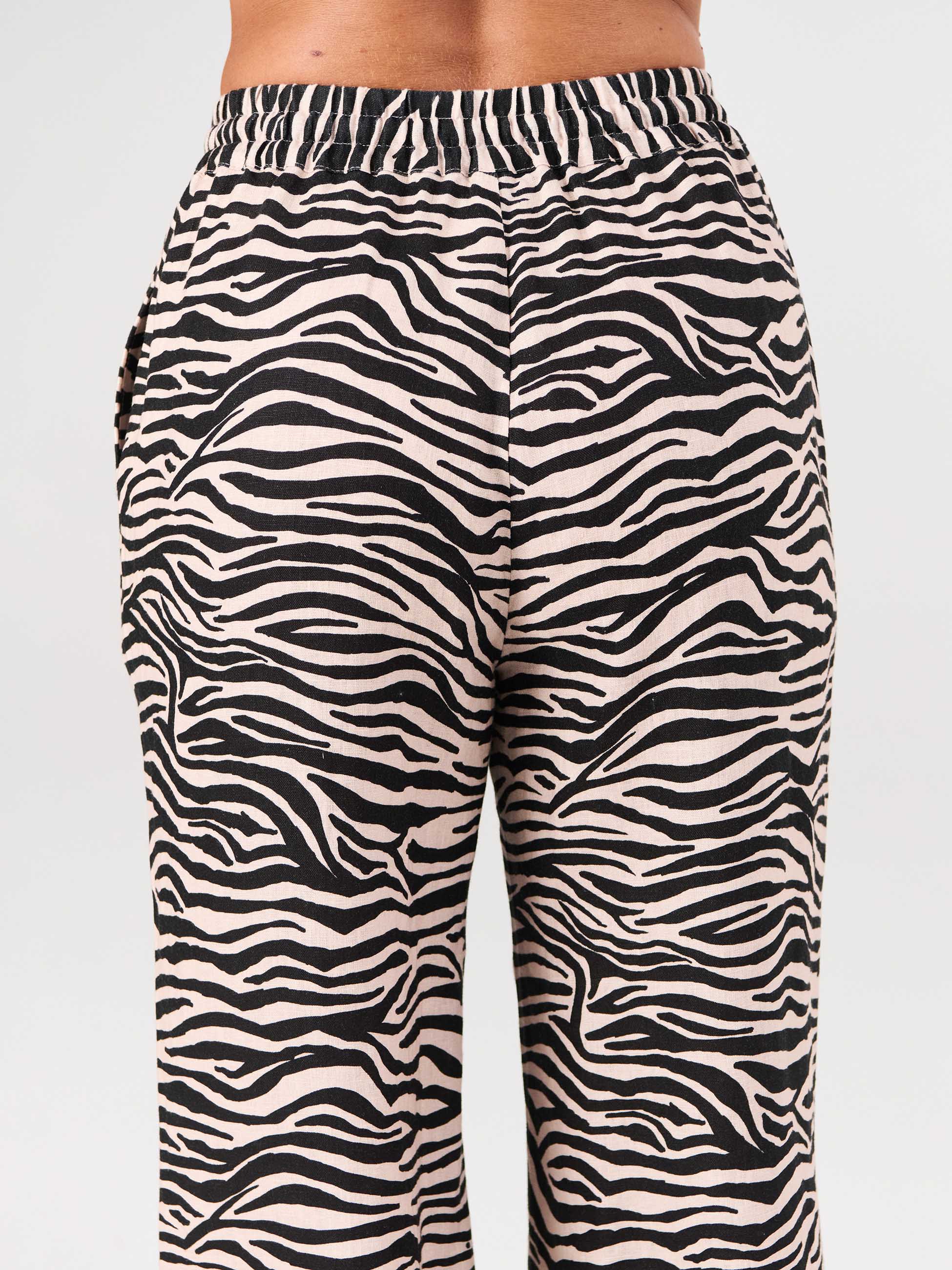 Sasha Linen Pants - Zebra - Image 6