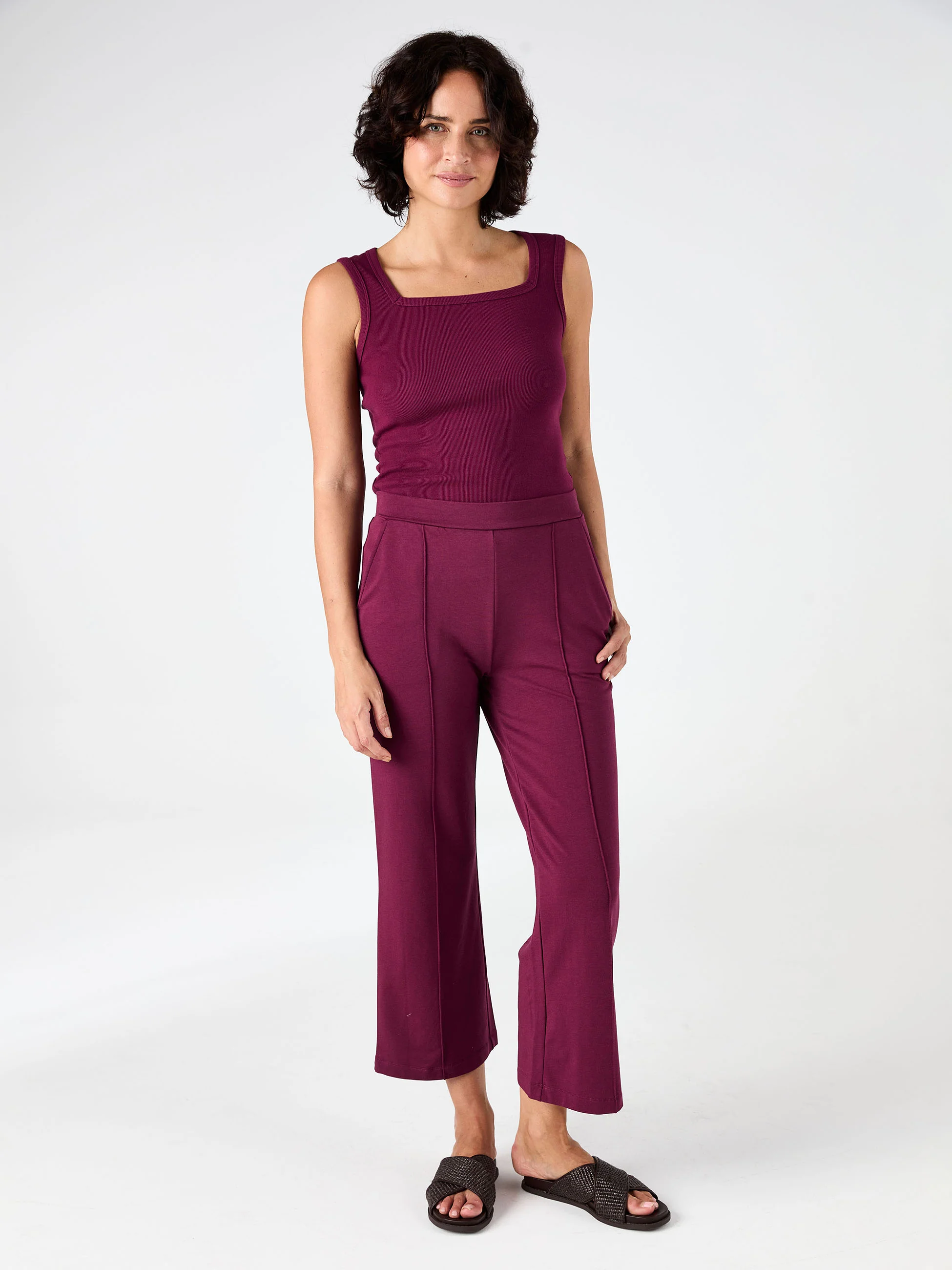Tapered Sweat Pant - Ruby - Image 2