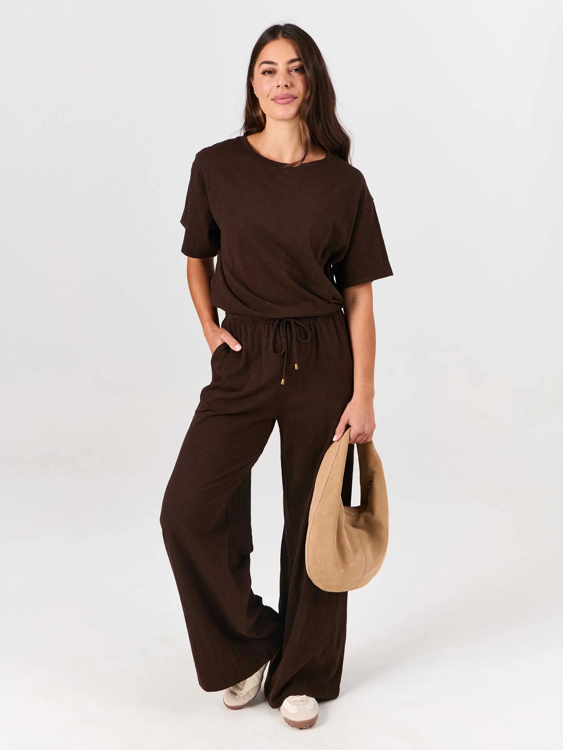 Textured Slub Eden Tee - Coffee Bean - Image 3
