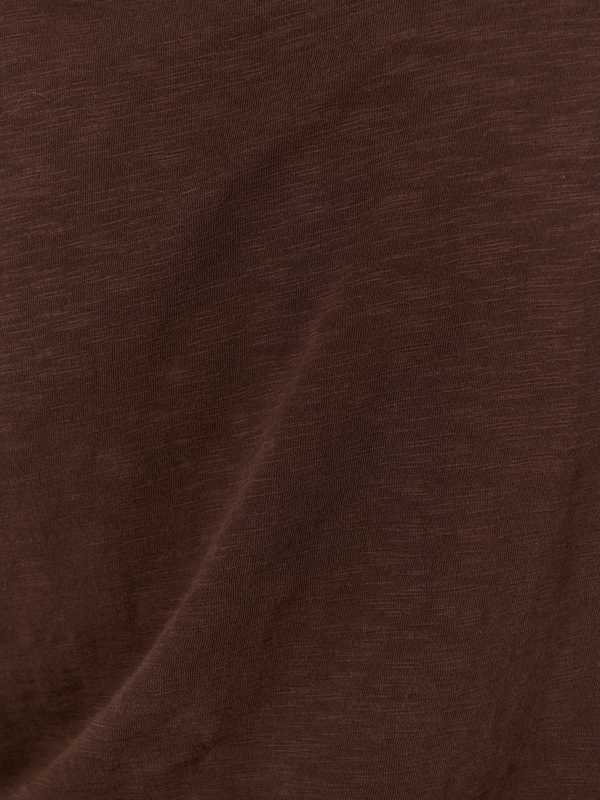Textured Slub Luxe Layer Tee - Coffee Bean - Image 5