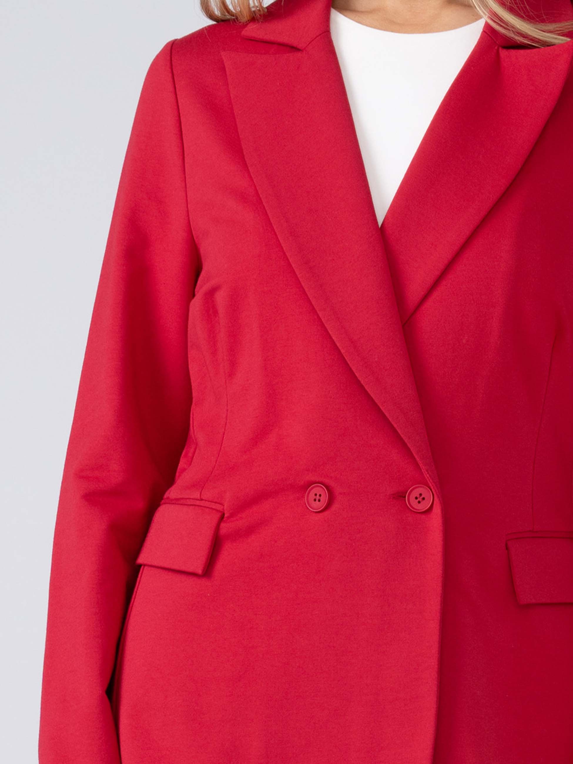 The Double - Breasted Blazer - Cherry - Image 7