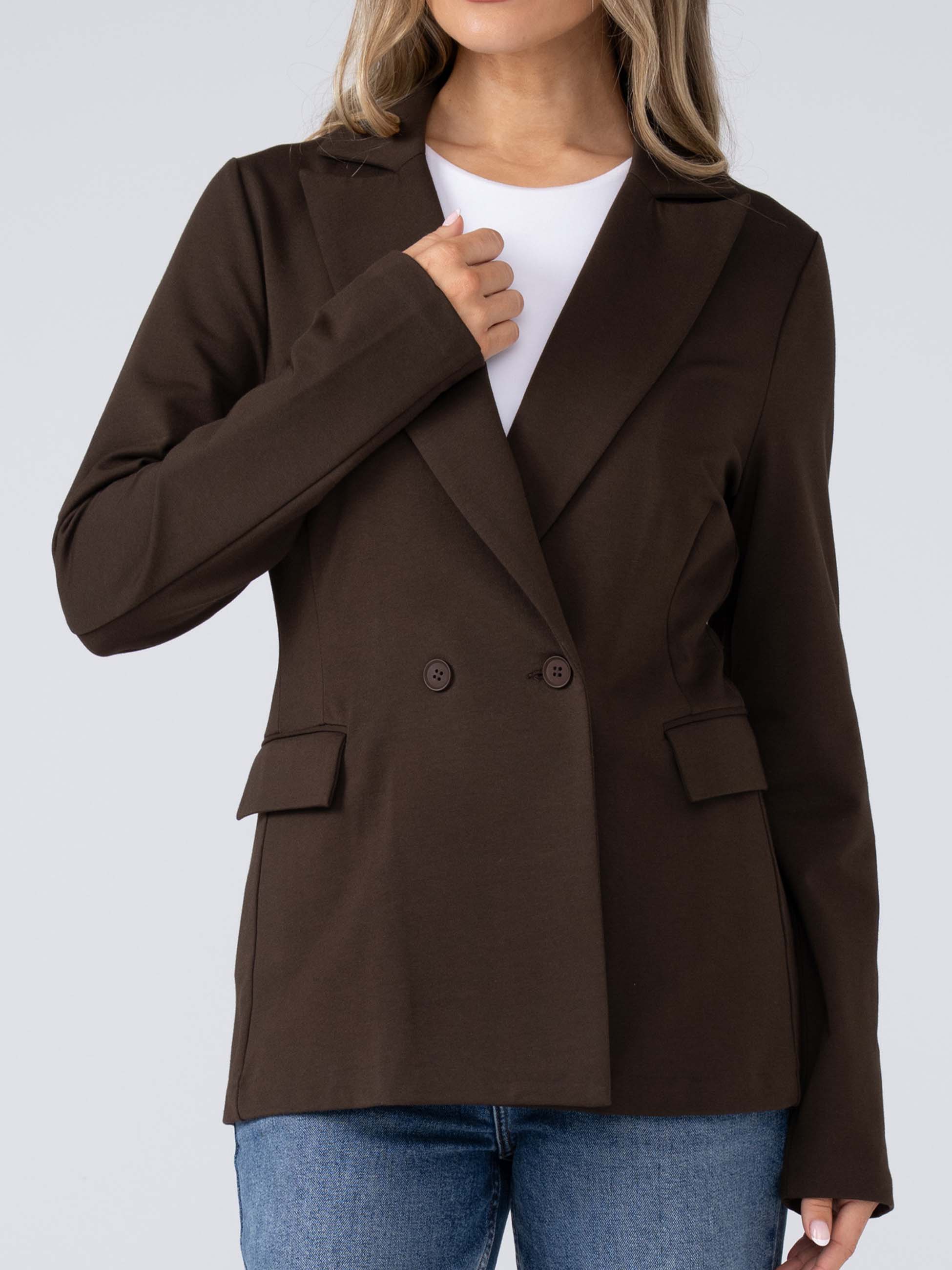 The Double - Breasted Blazer - Coffee Bean - Image 3